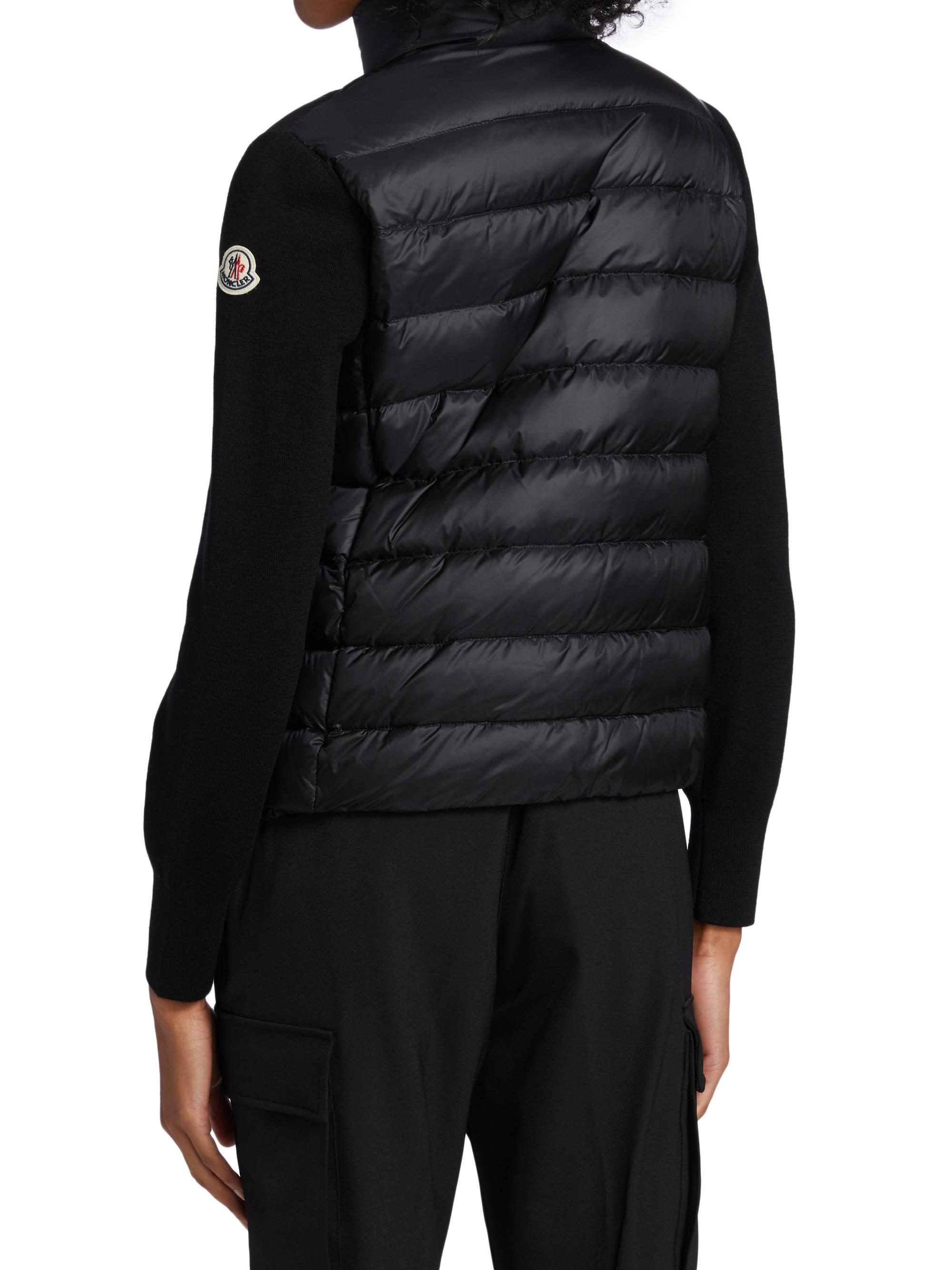 Moncler Short Down Knit Combo Jacket | Saks Fifth Avenue