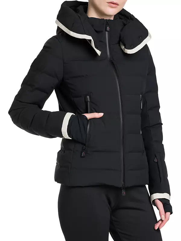 Lamoura hooded grosgrain-trimmed quilted down ski jacket