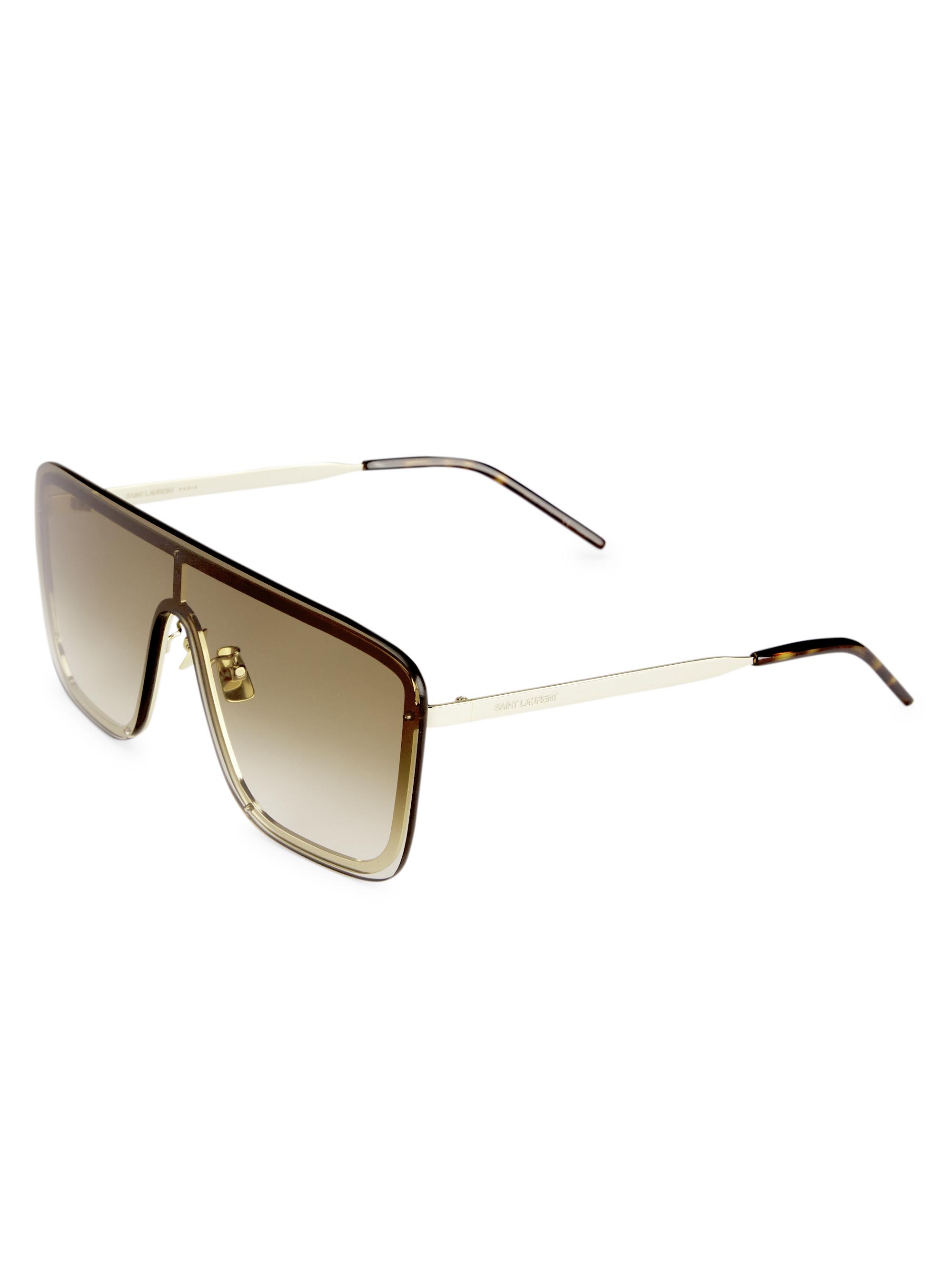 Saint Laurent New Wave 99MM Mask Sunglasses | Saks Fifth Avenue