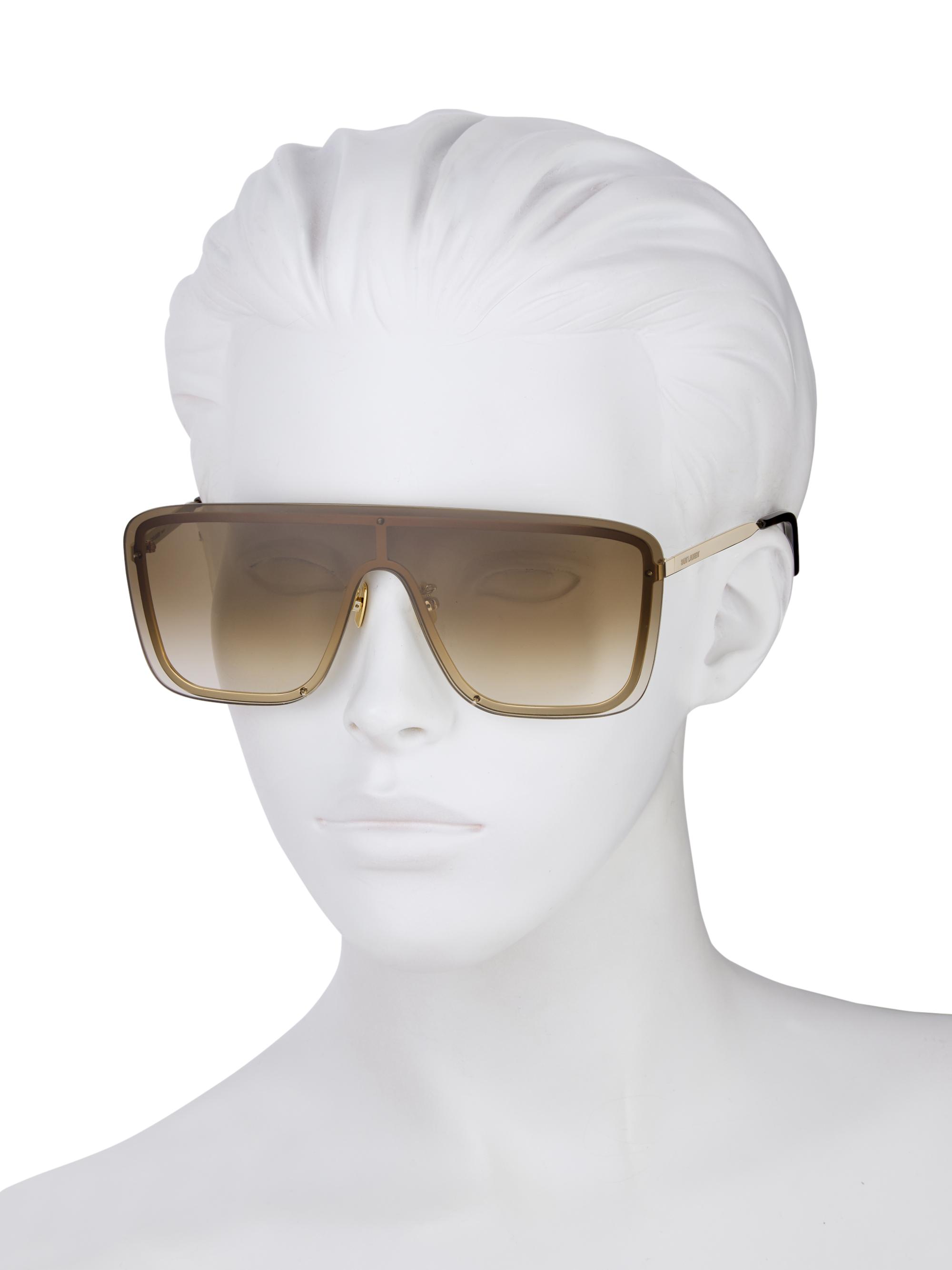 Saint Laurent New Wave 99MM Mask Sunglasses | Saks Fifth Avenue