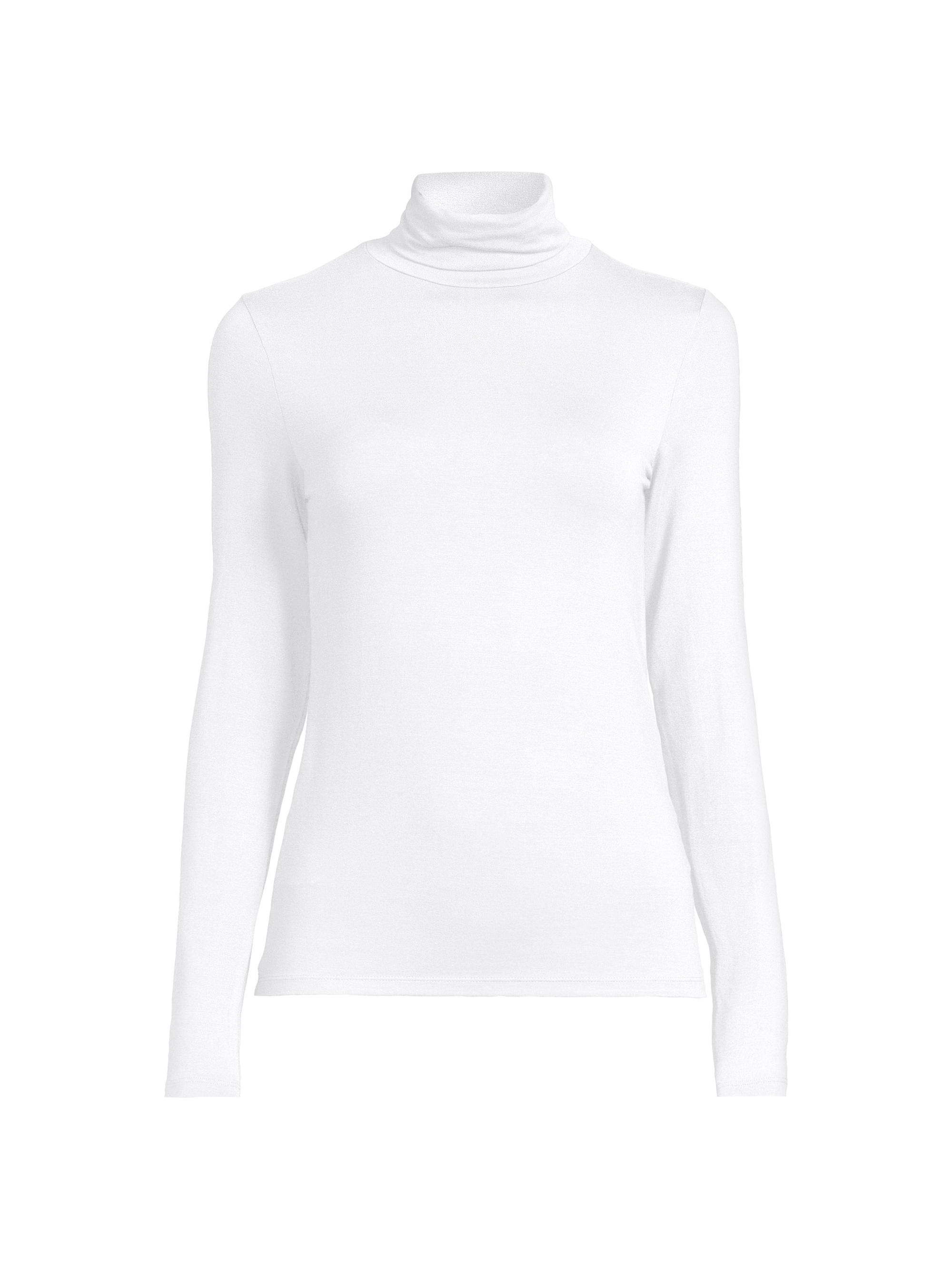 Majestic Filatures Women's Soft Touch Turtleneck Top - Blanc