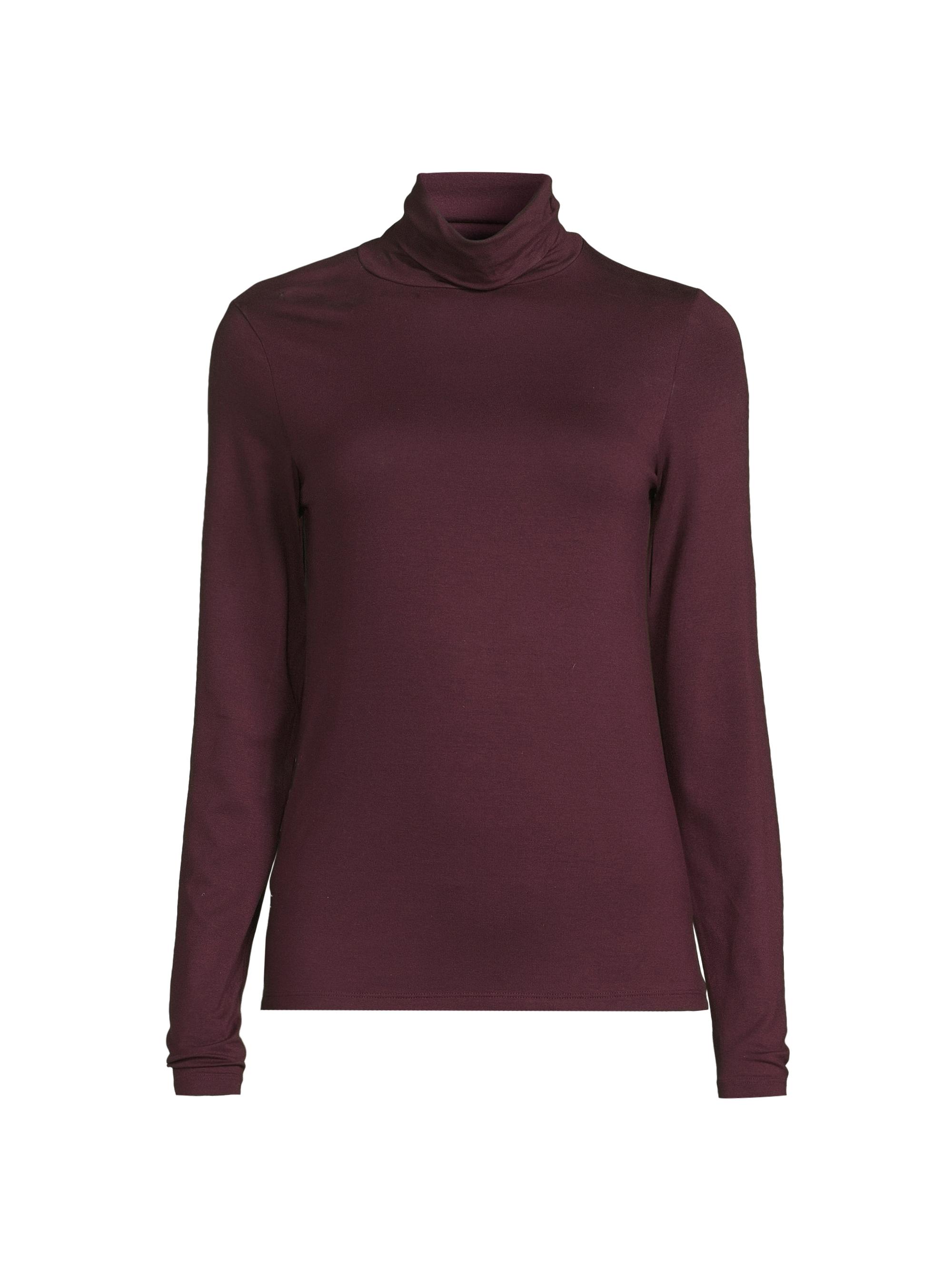 Majestic Filatures Women's Soft Touch Turtleneck Top - Prune