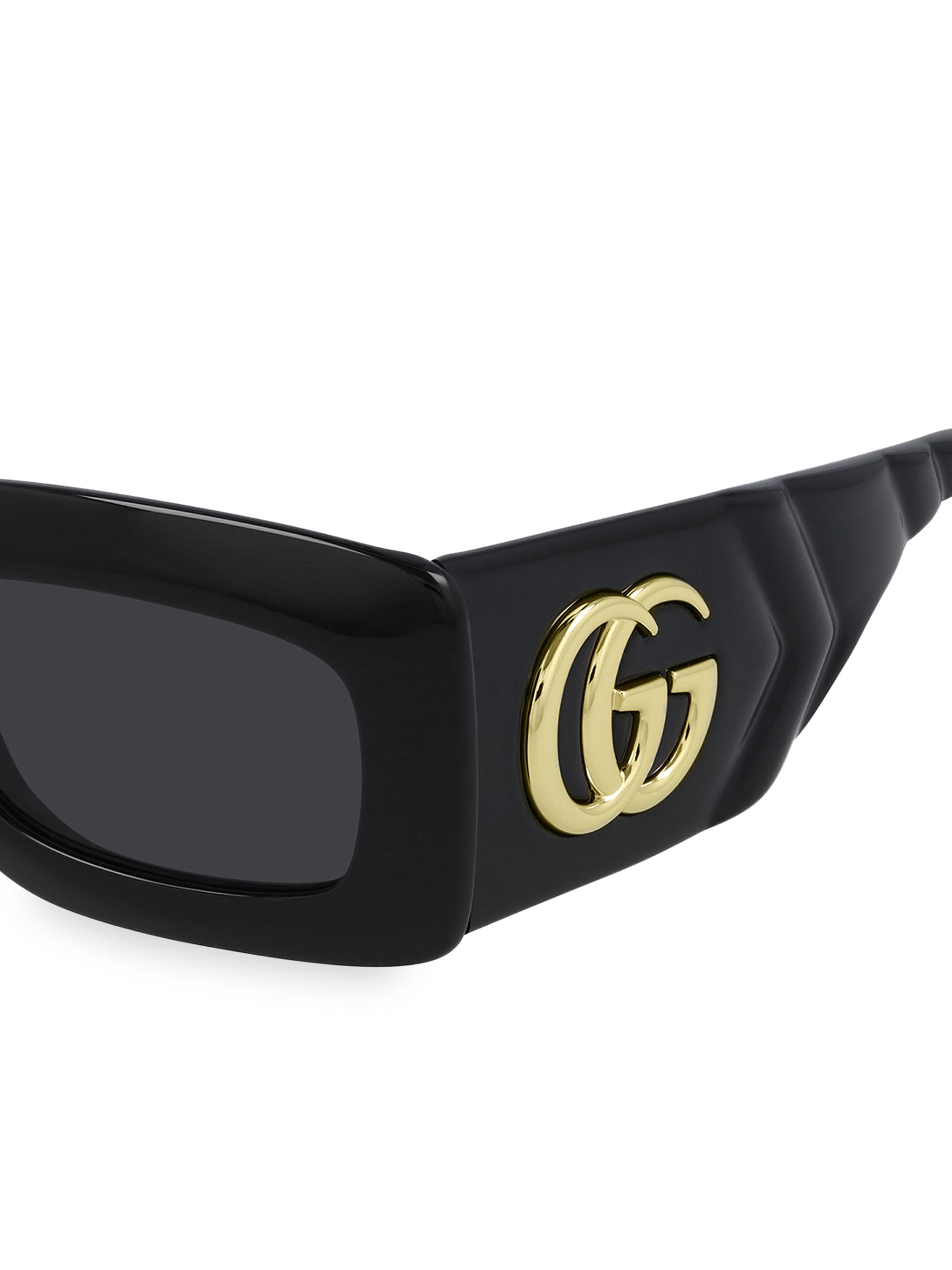 Gucci Black Shield Sunglasses