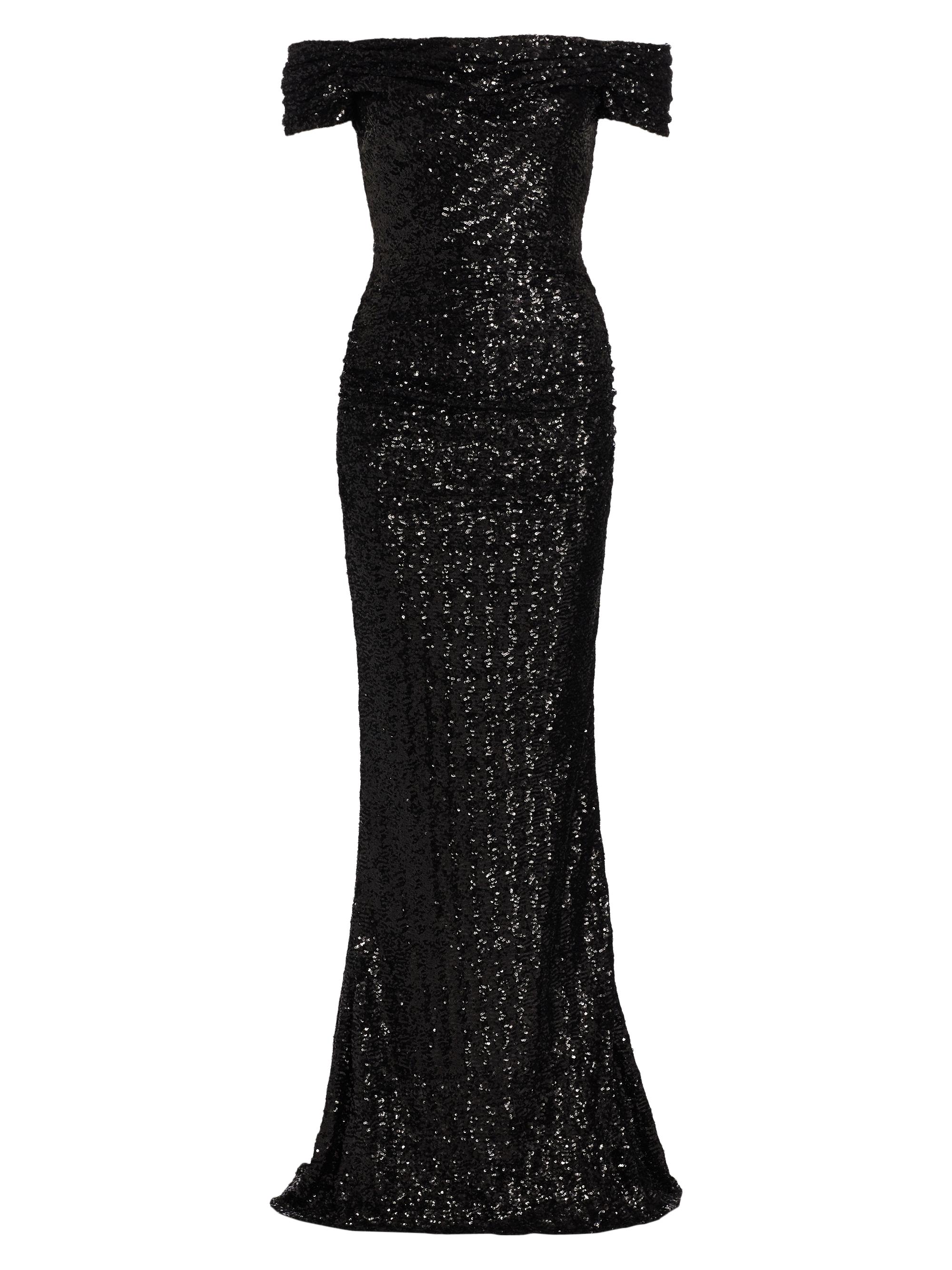 Dolce & Gabbana Women's Sequin Off-The-Shoulder Gown - Black
