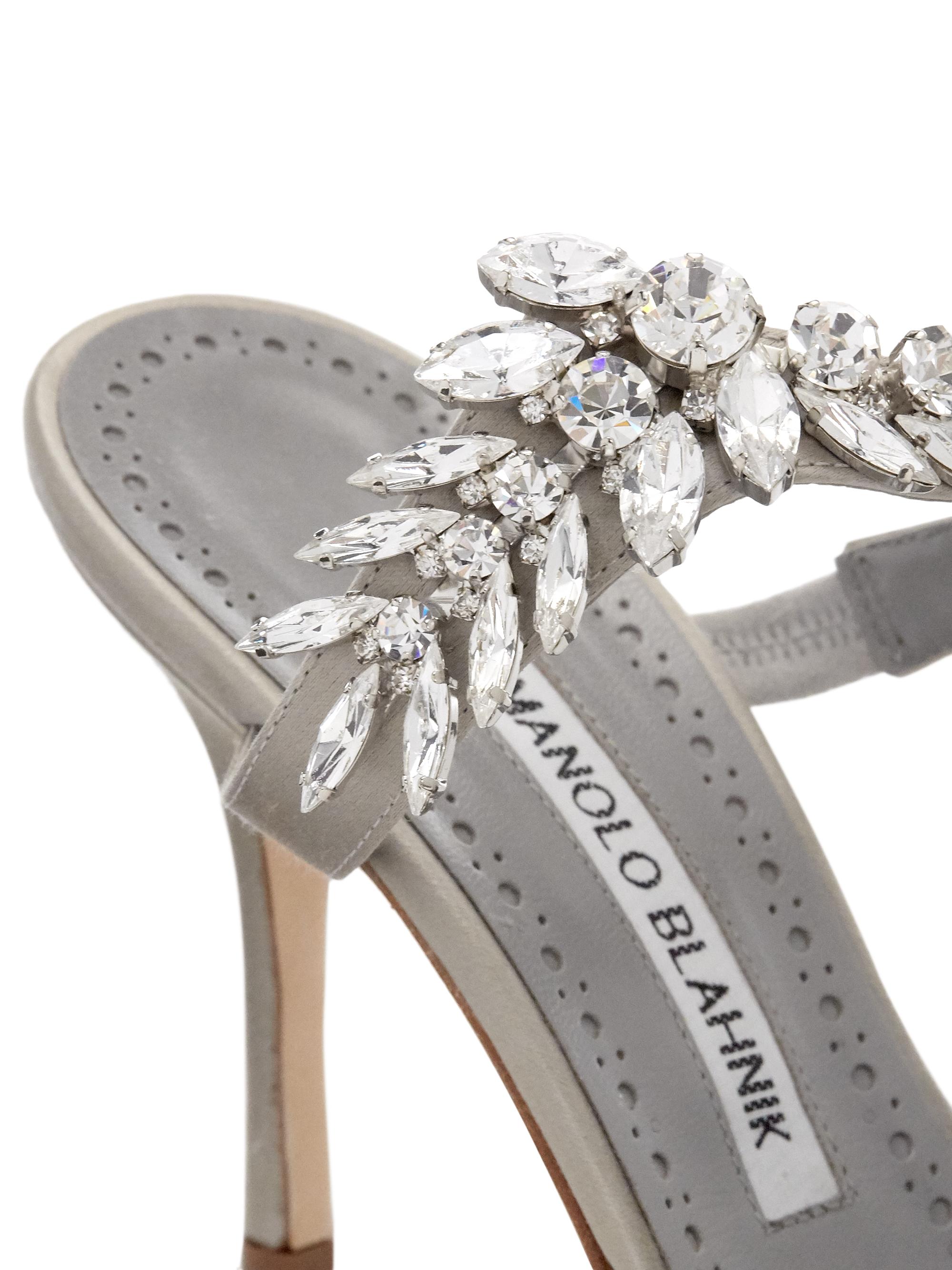 90mm Lurum Swarovski Satin Mules