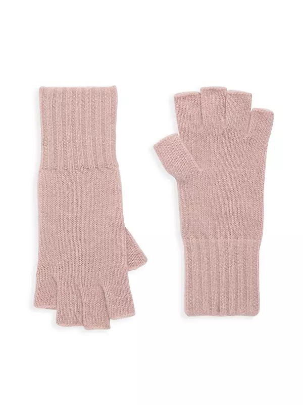 Knit Cashmere Fingerless Gloves