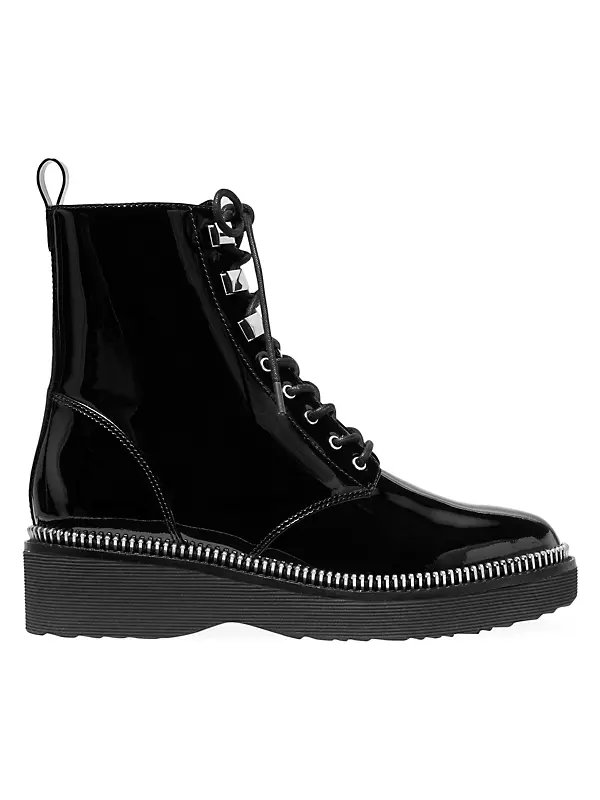Haskell Patent Leather Combat Boots