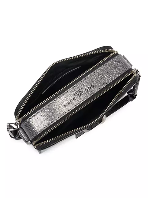 Shop Marc Jacobs The Snapshot Metallic Leather Camera Bag