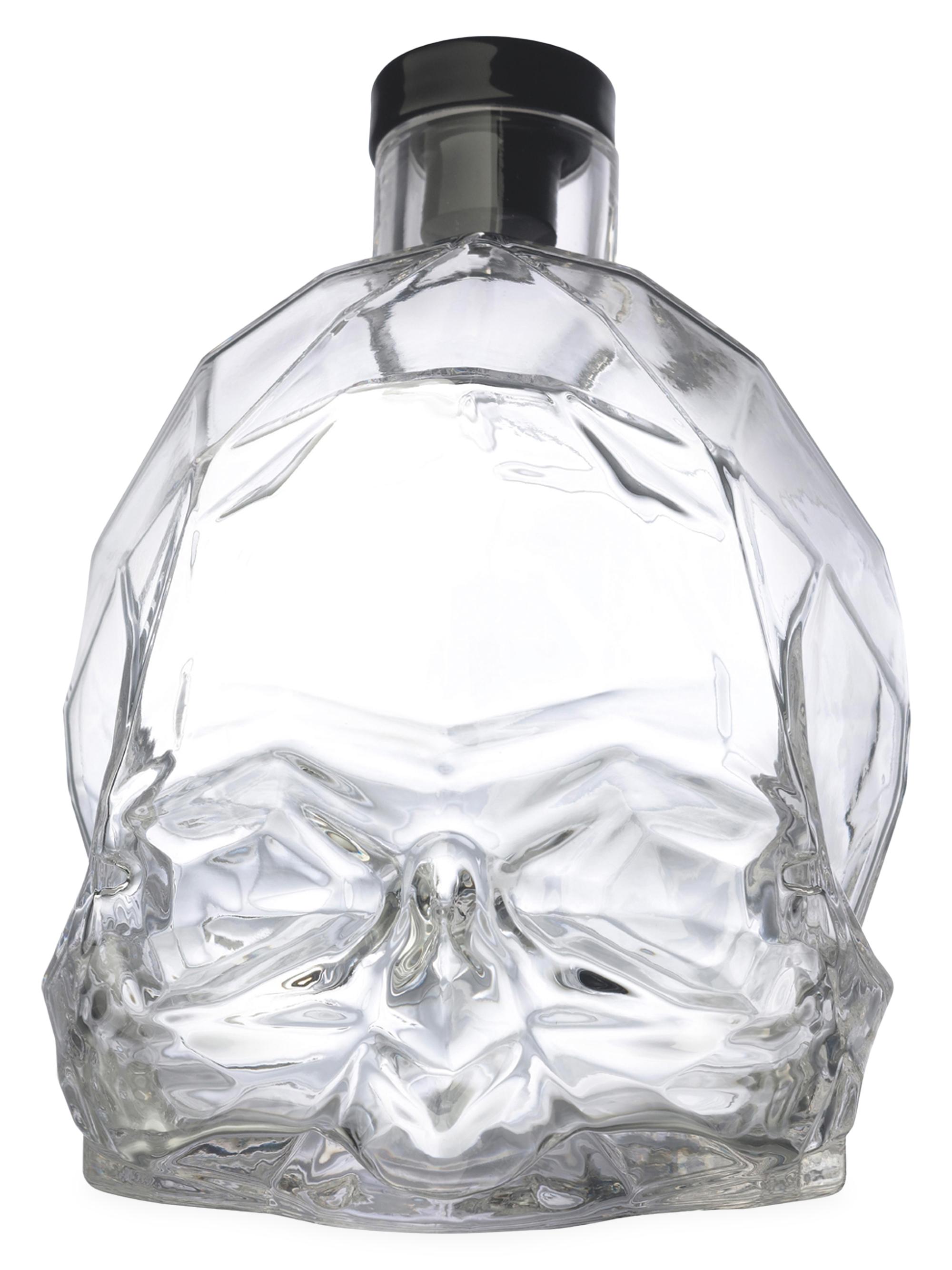 Nude Glass Memento Mori Glass Whiskey Bottle
