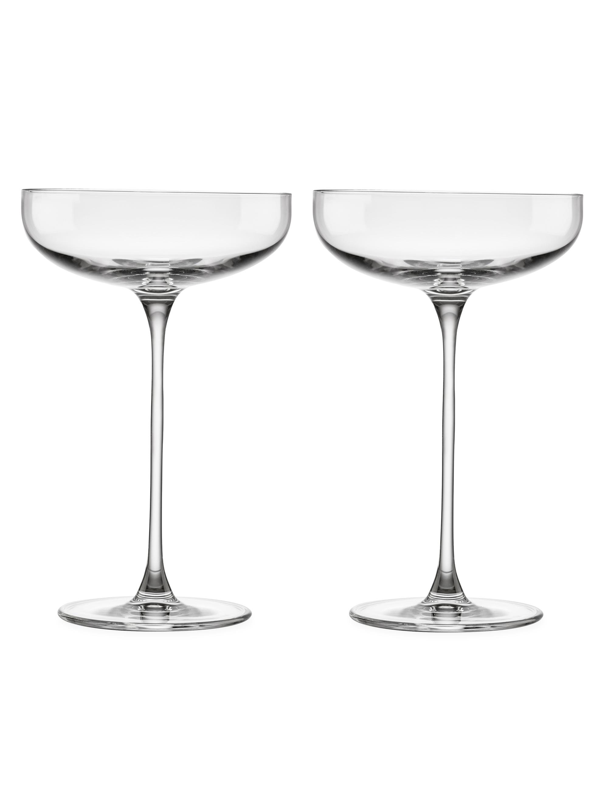 Nude Glass Savage 2-Piece Coupe Glass Set