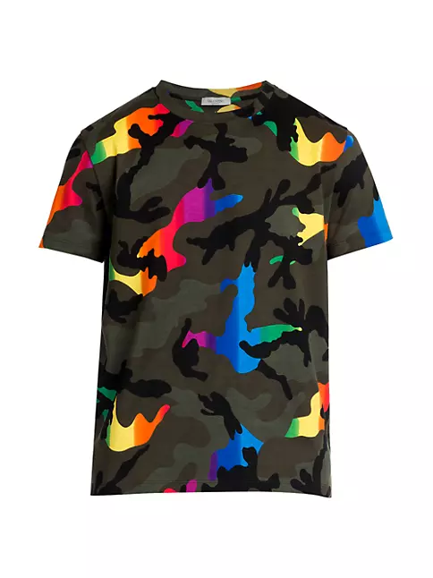krog kursiv Officer Shop Valentino Neon Camo Print Jersey T-Shirt | Saks Fifth Avenue