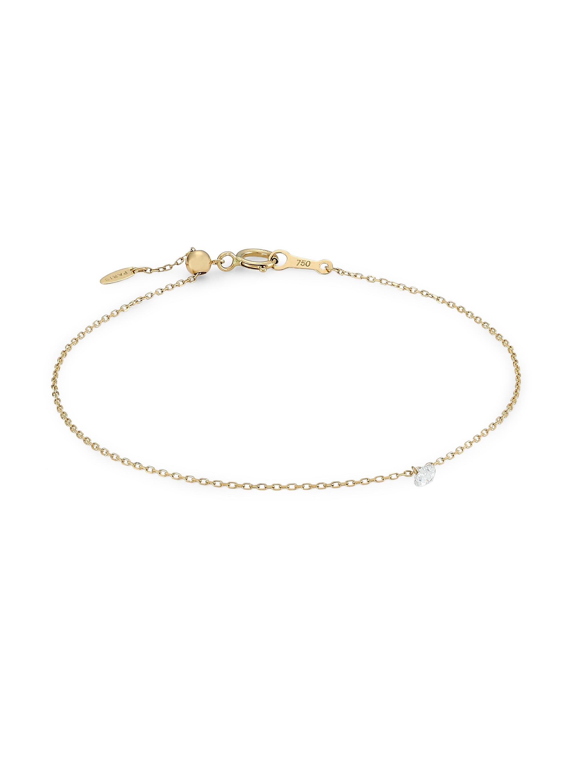 Persée Women's Danaé 18K Yellow Gold & 1 Diamond Bracelet - Gold