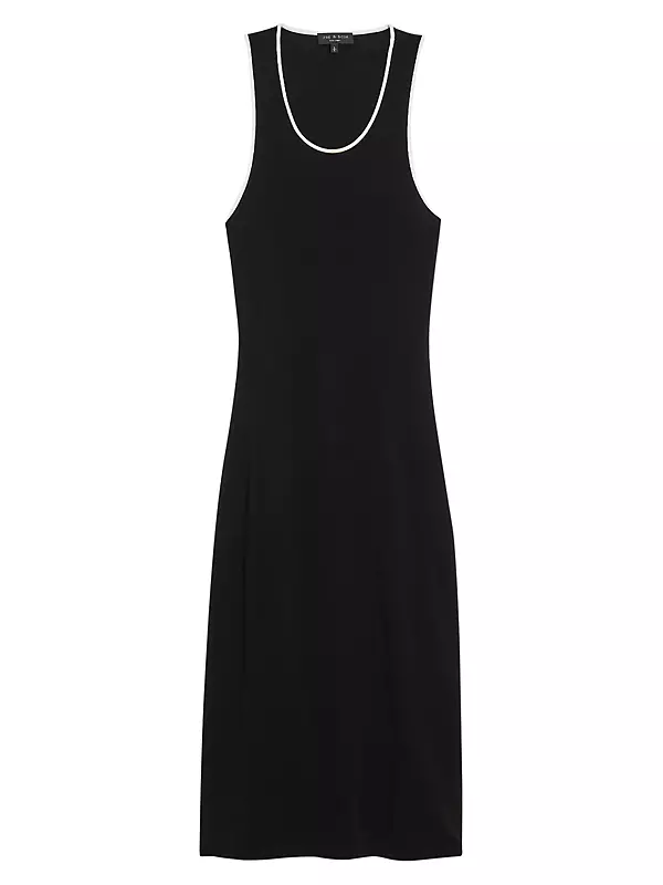 Nora Piped Open-Back Dress