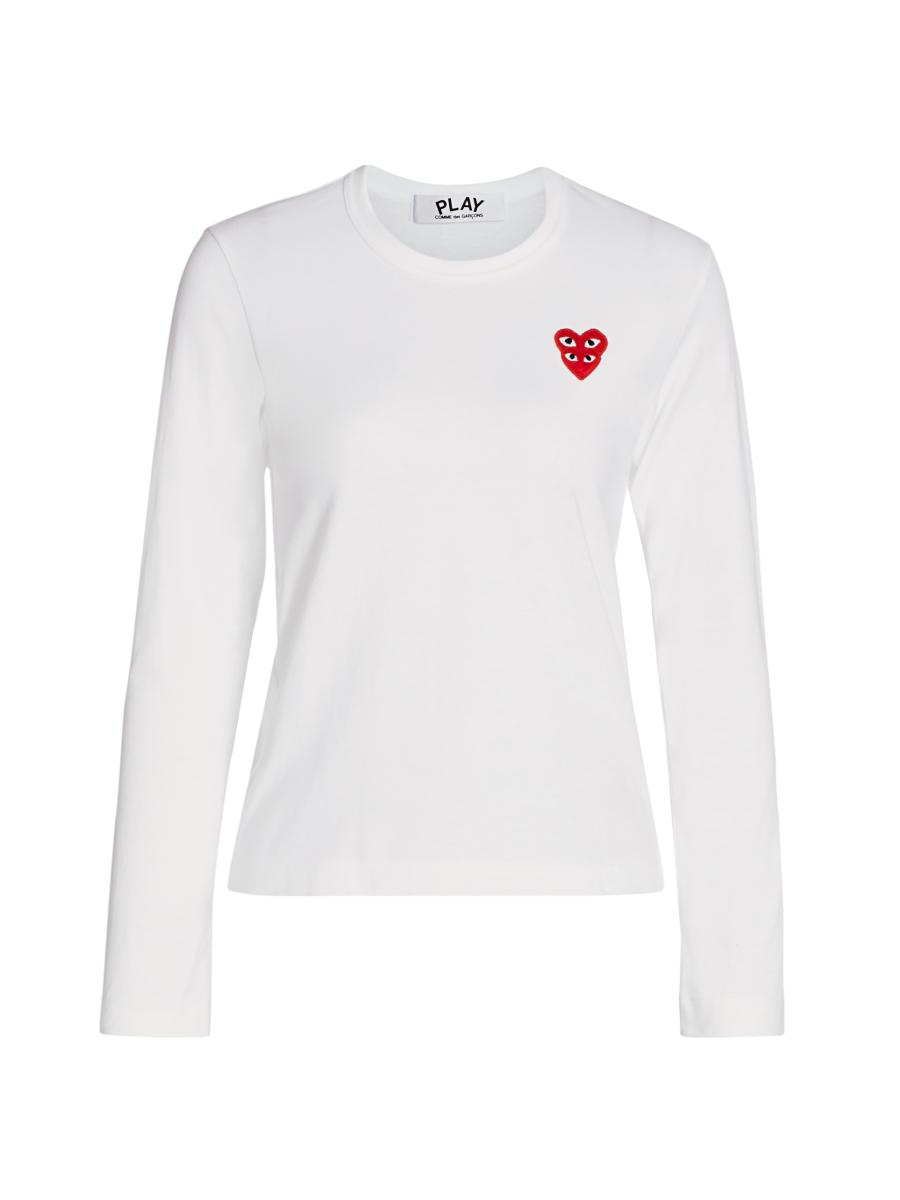 【PLAY COMME des GARCONS】Double Heart tee Comme Des Garcons PLAY Double-Heart Tee | Bloomingdale's