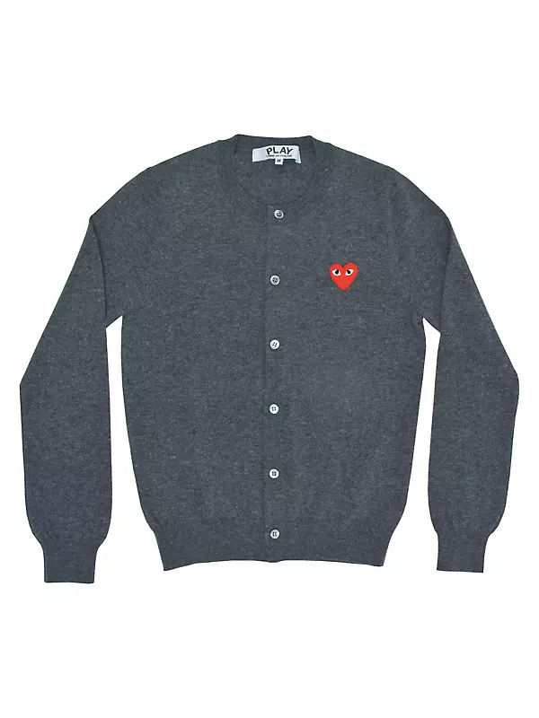 Shop Comme des Garçons PLAY Heart Wool Cardigan | Saks Fifth Shop Comme des Garçons PLAY Heart Wool Cardigan | Saks Fifth