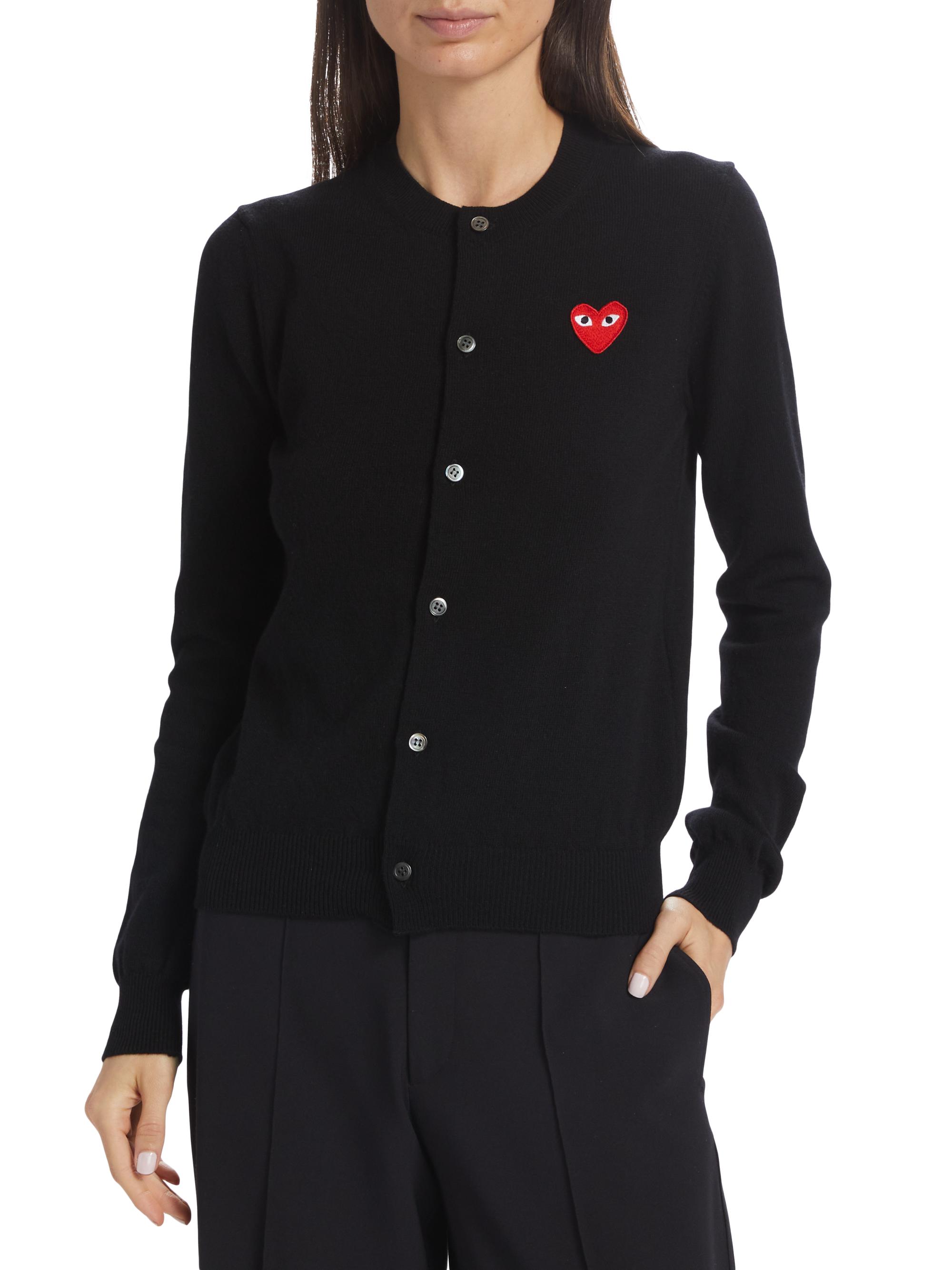 COMME des GARÇONS PLAY Beige Heart Cardigan