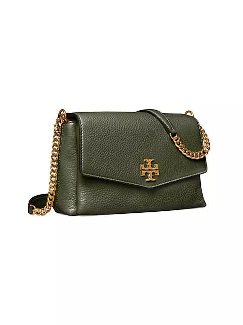 Tory Burch Kira Pebbled Leather Top-Zip Crossbody Bag
