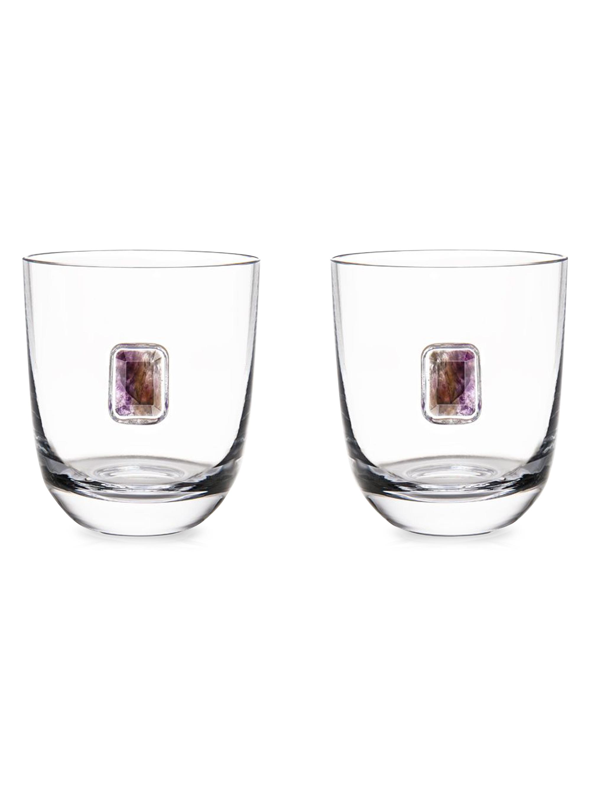 Elevo 2-Piece Smoke Agate Double Old-Fashioned Glass Set