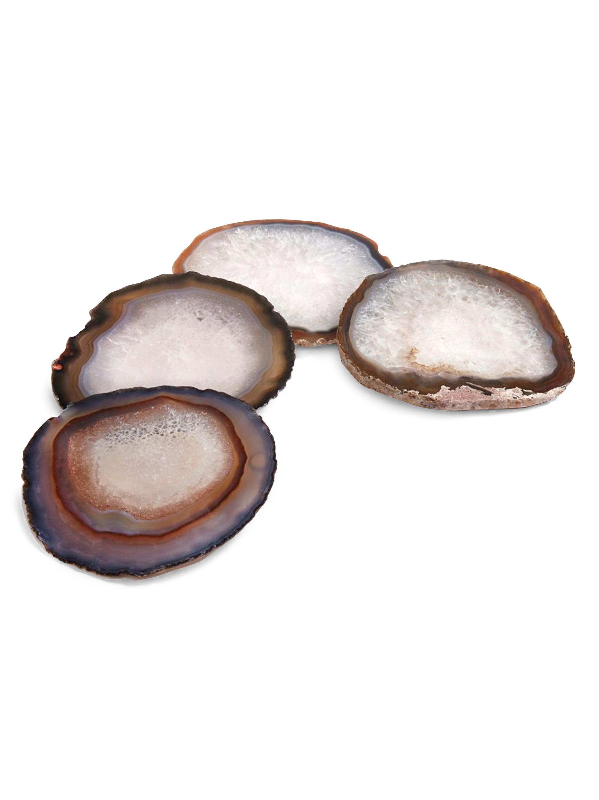 Pedra Natural Agate 4-Piece Coasters Set
