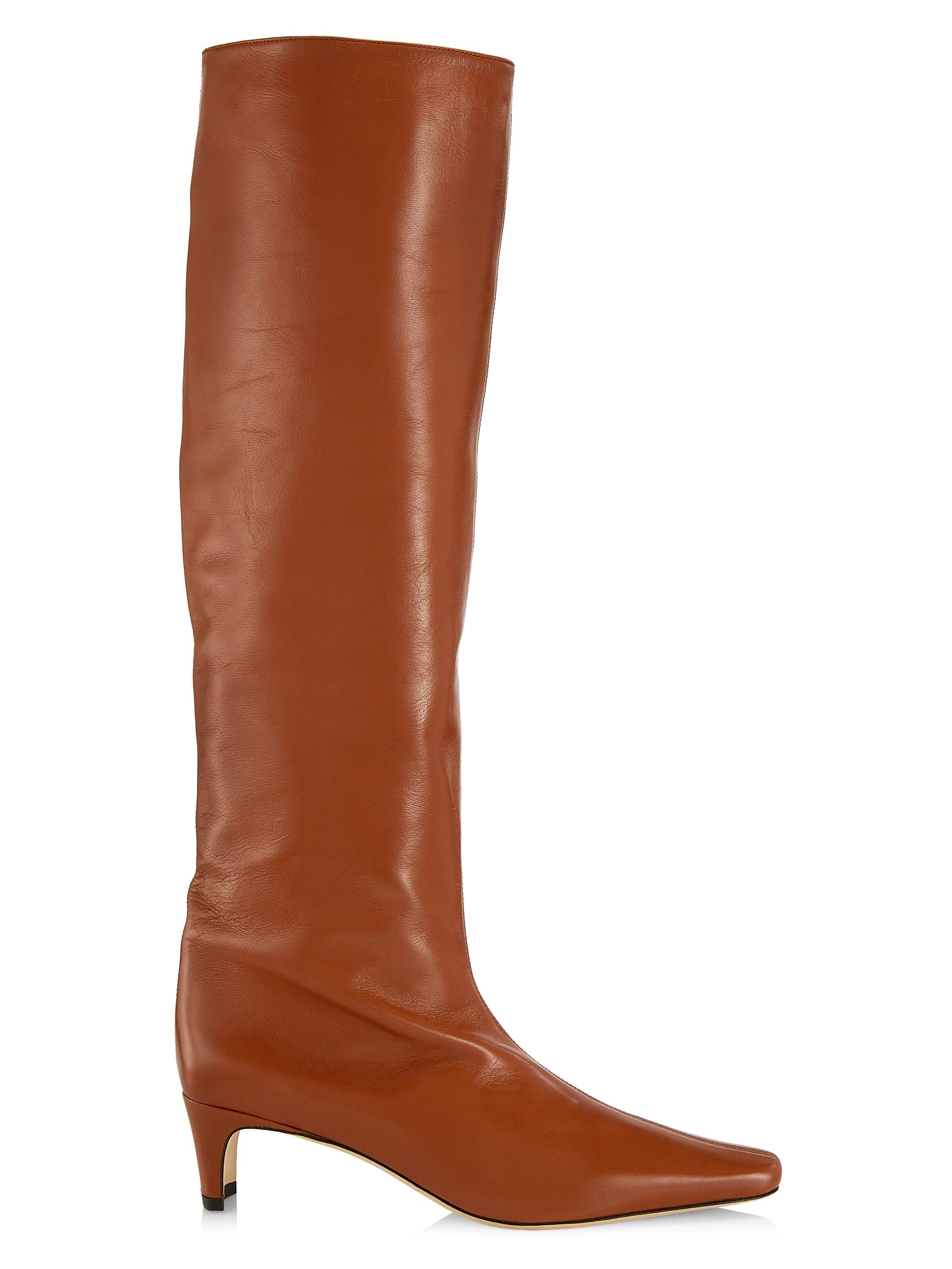 Staud Women's Wally Leather Knee-High Boots - Spice
