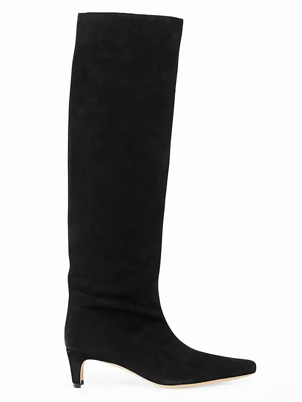 Shop Staud Wally Suede Knee-High Boots