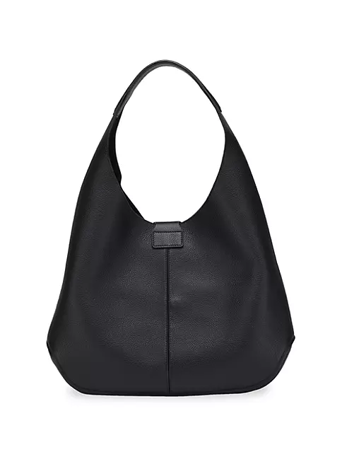MARGOT Black Leather 12 x 11 Slim Crossbody Shoulder Bag