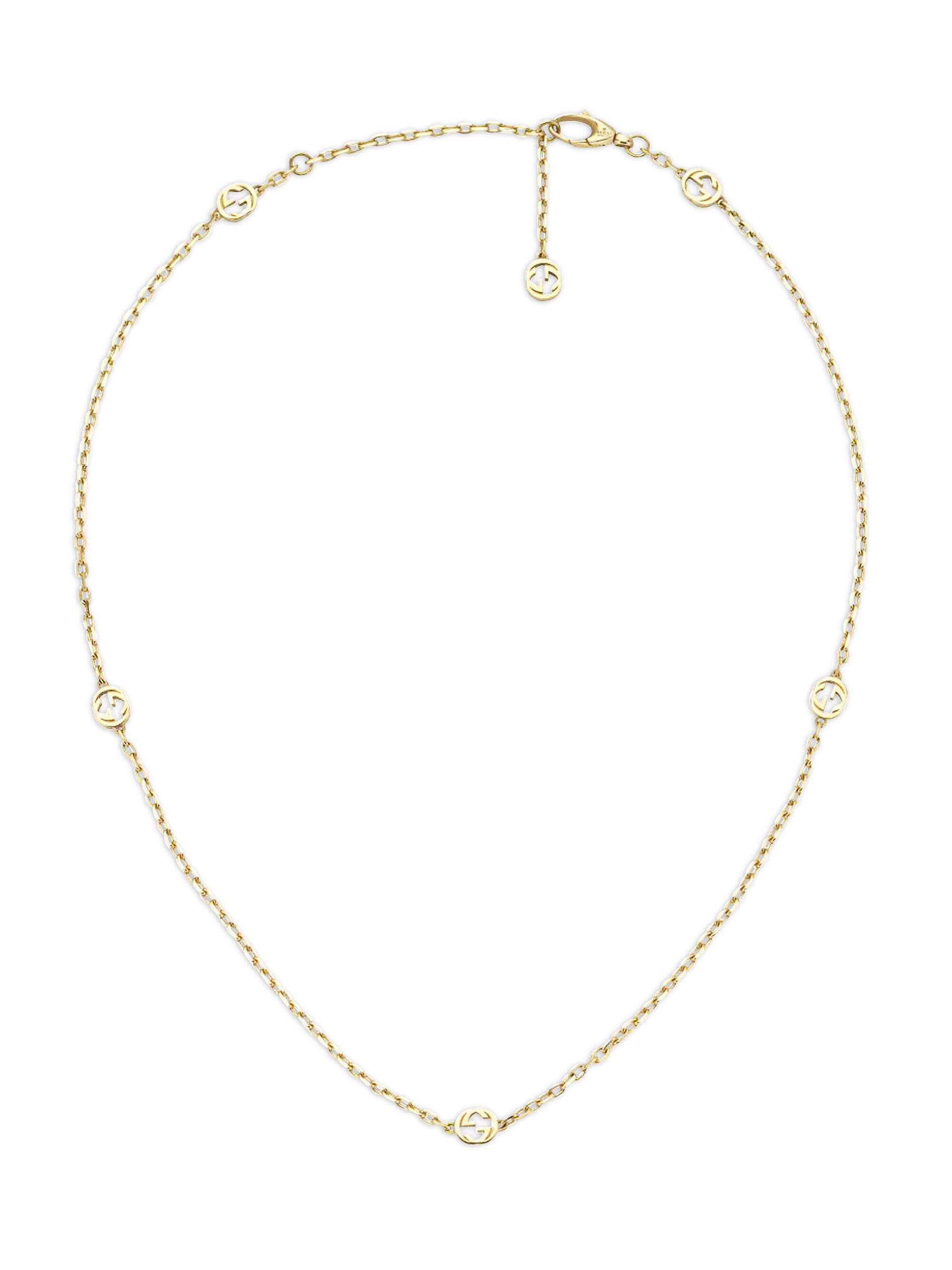 Gucci Icon 18K Yellow Gold GG Star Necklace | Saks Fifth Avenue