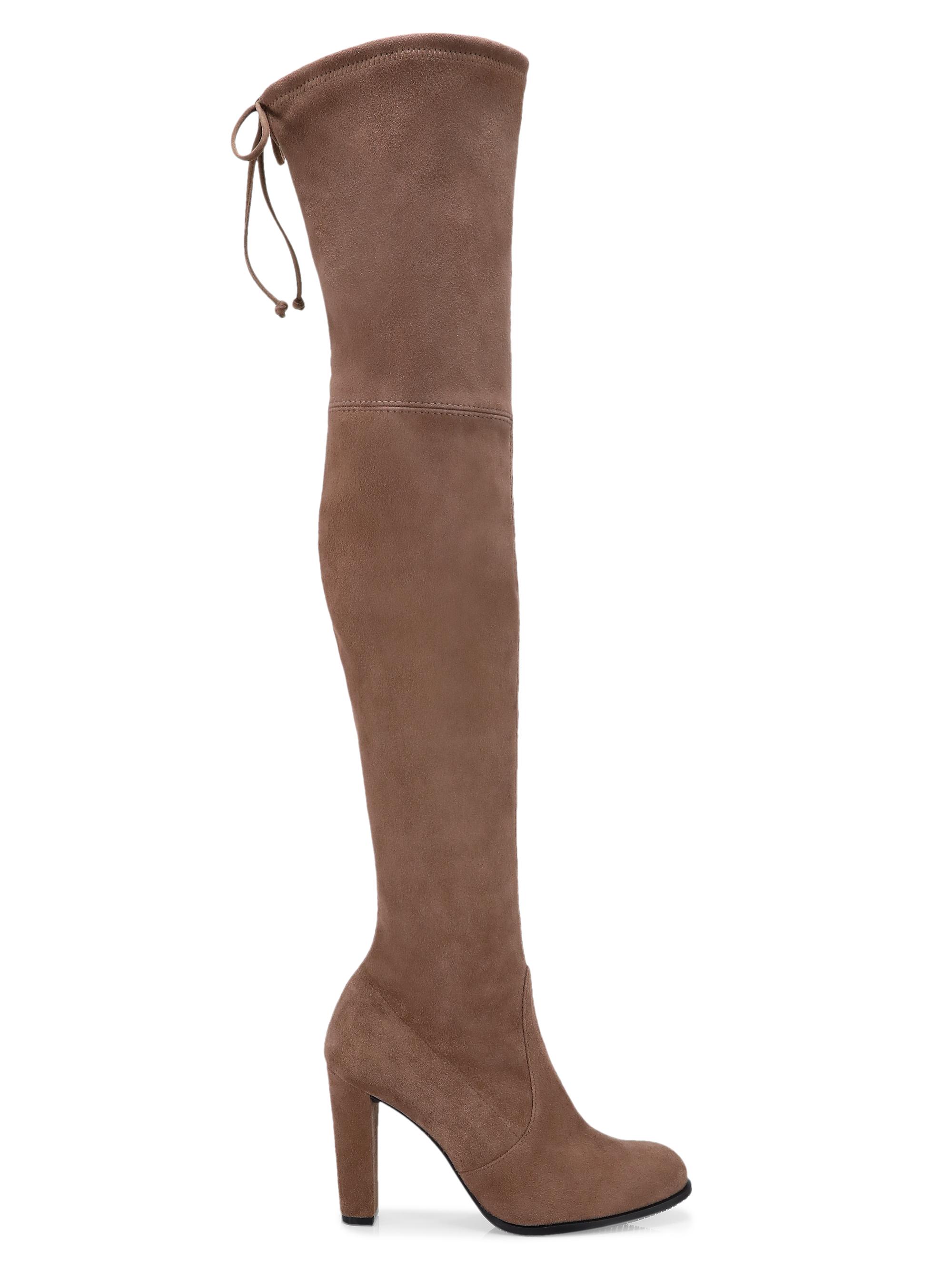 Stuart Weitzman Women's Highland Over-The-Knee Suede Boots - Taupe