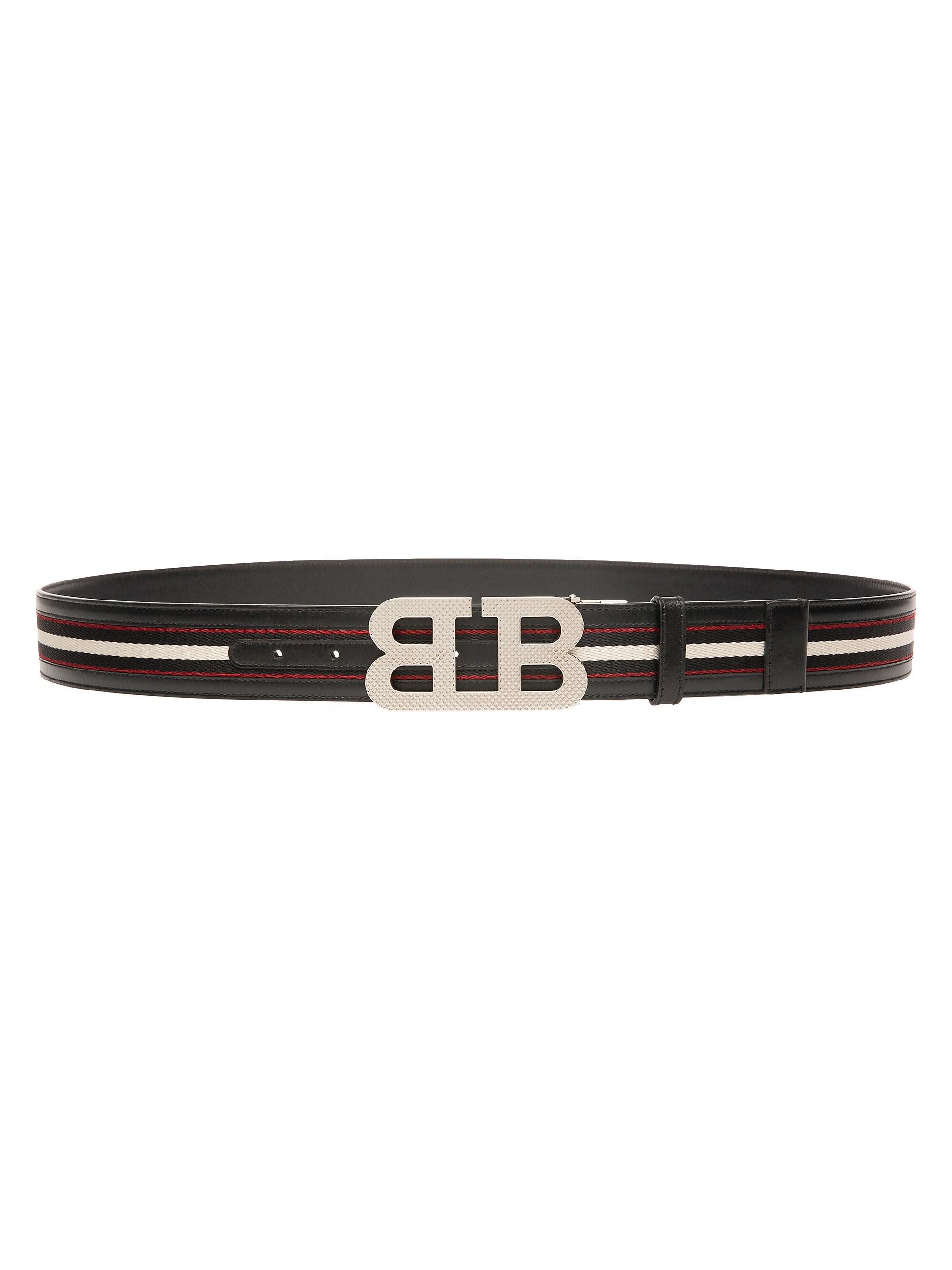 Bally Men's Mirror B Buckle Reversible Belt - Black