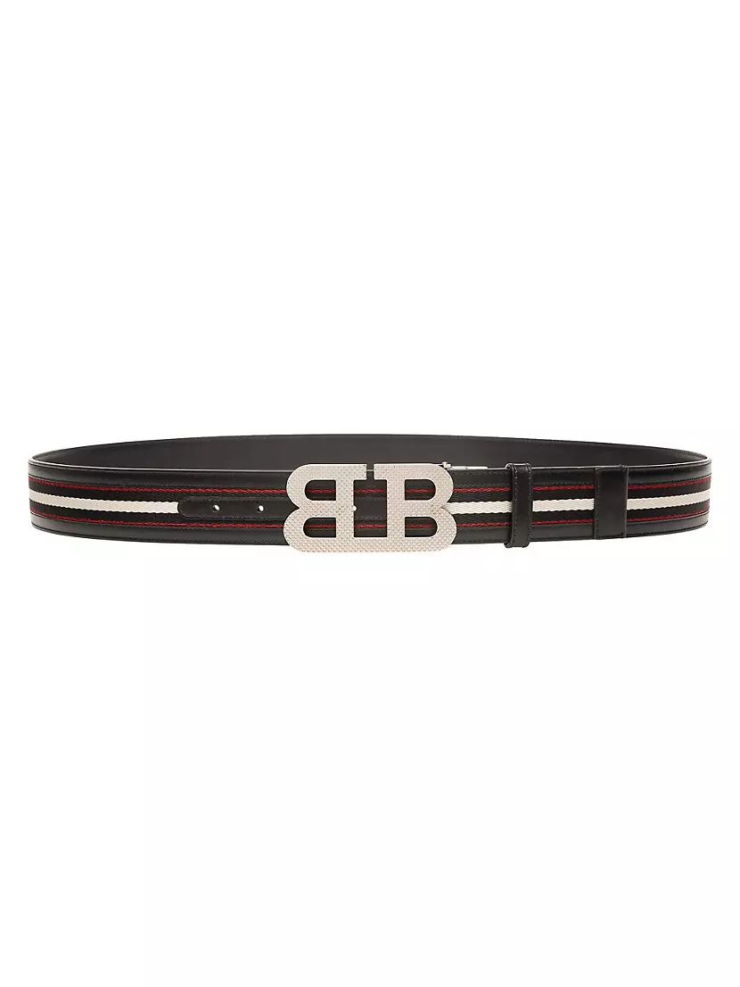 Bally Men's Reversible Monogram Leather Belt