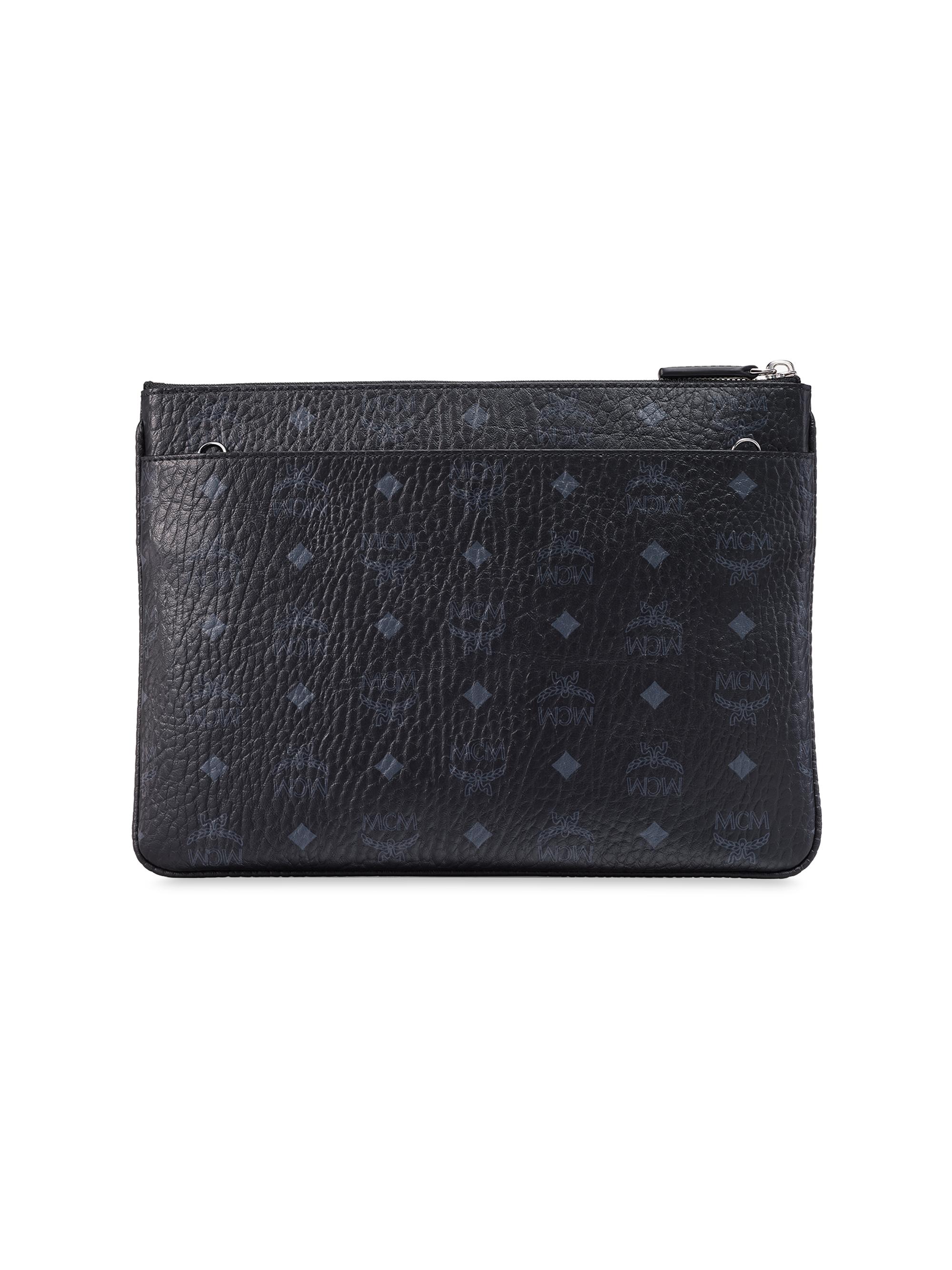 MCMレザー ケース MCM Medium Visetos Original Leather Pouch | Saks Fifth Avenue
