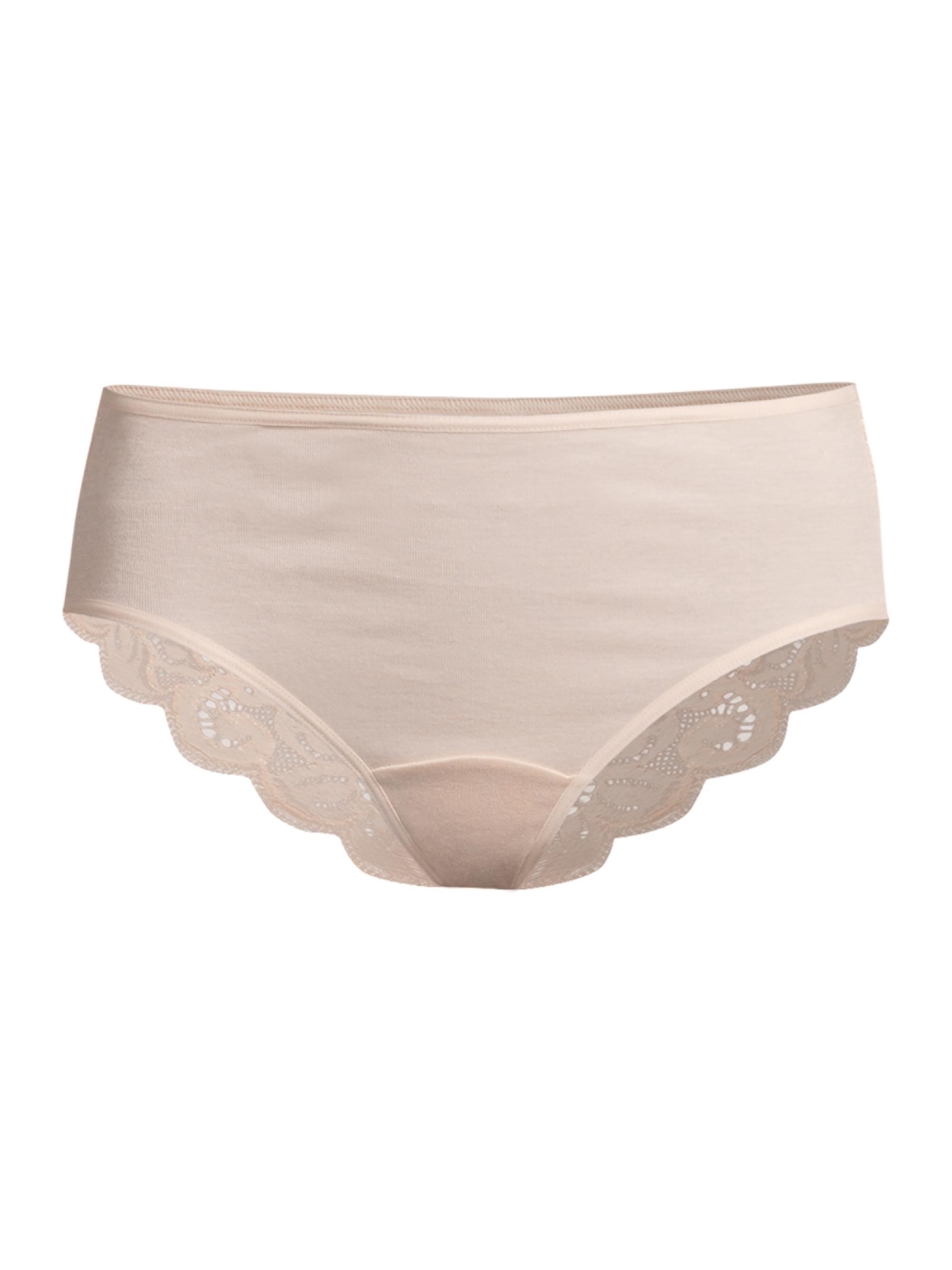 Hanro Women's Luxury Moments Lace-Back Hi-Cut Brief - Beige