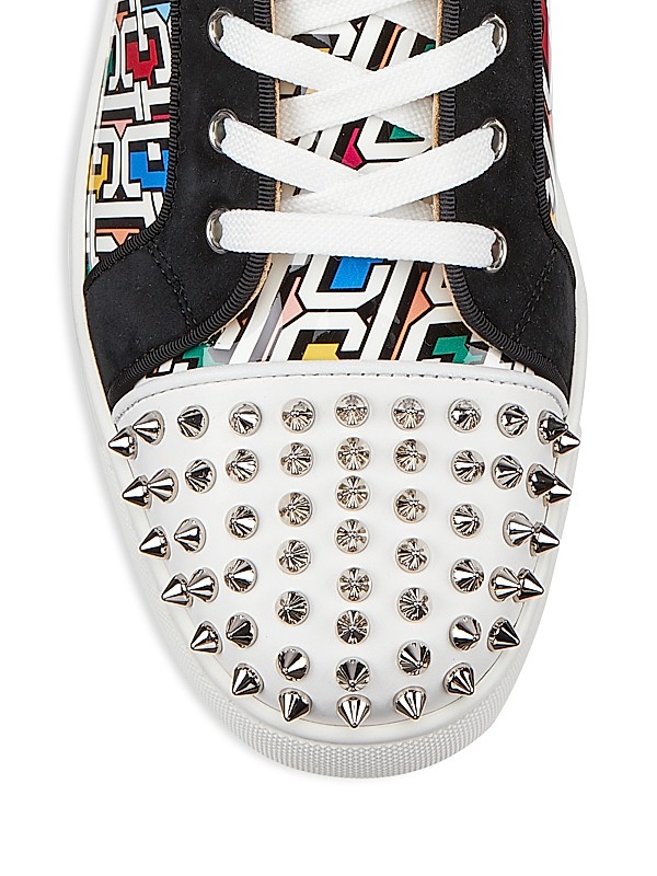 Shop Christian Louboutin Lou Spikes Orlato Flat High-Top Shop Christian Louboutin Lou Spikes Orlato Flat High-Top