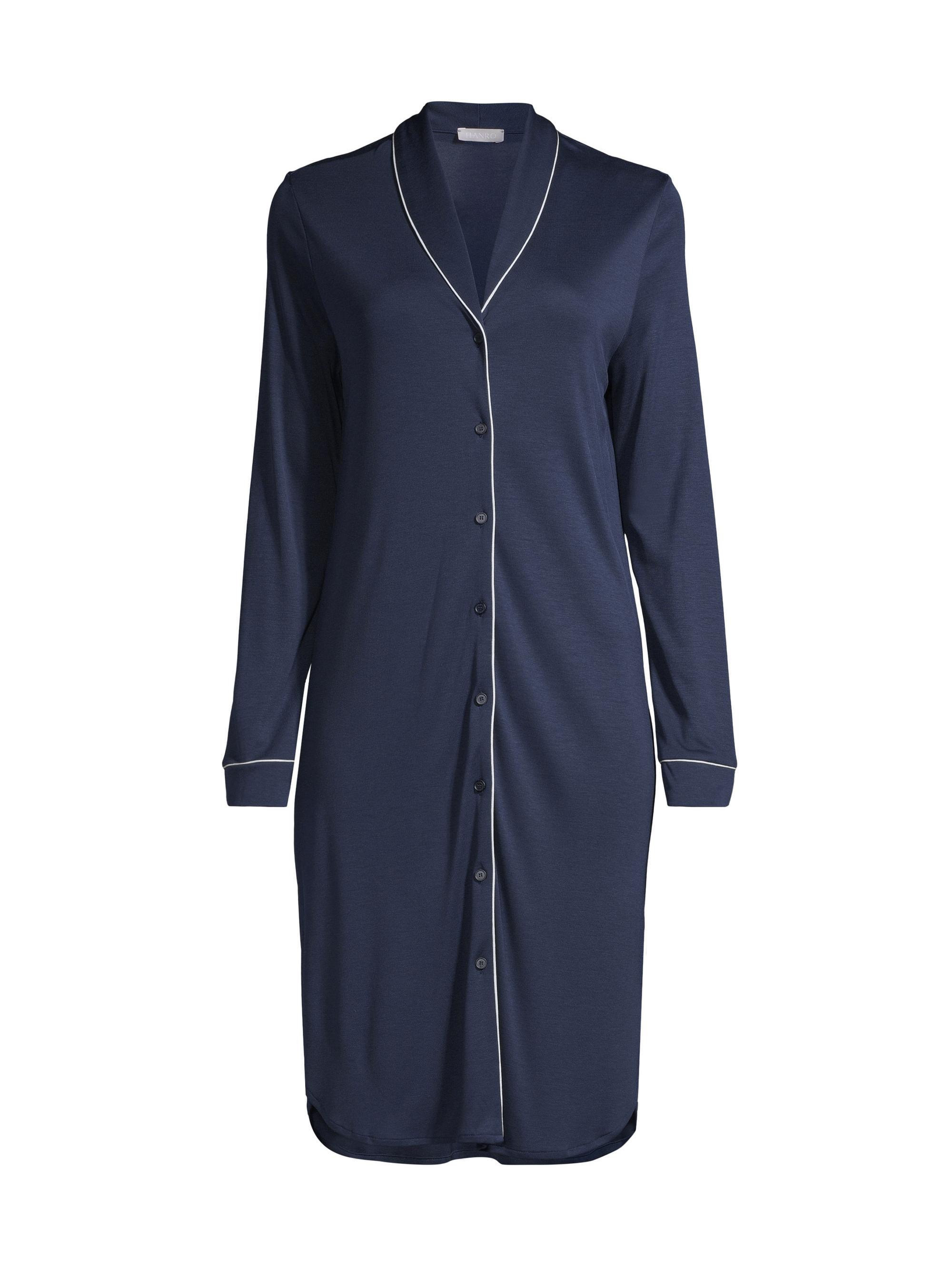 Hanro Women's Natural Comfort Tailored Nightshirt - Deep Navy