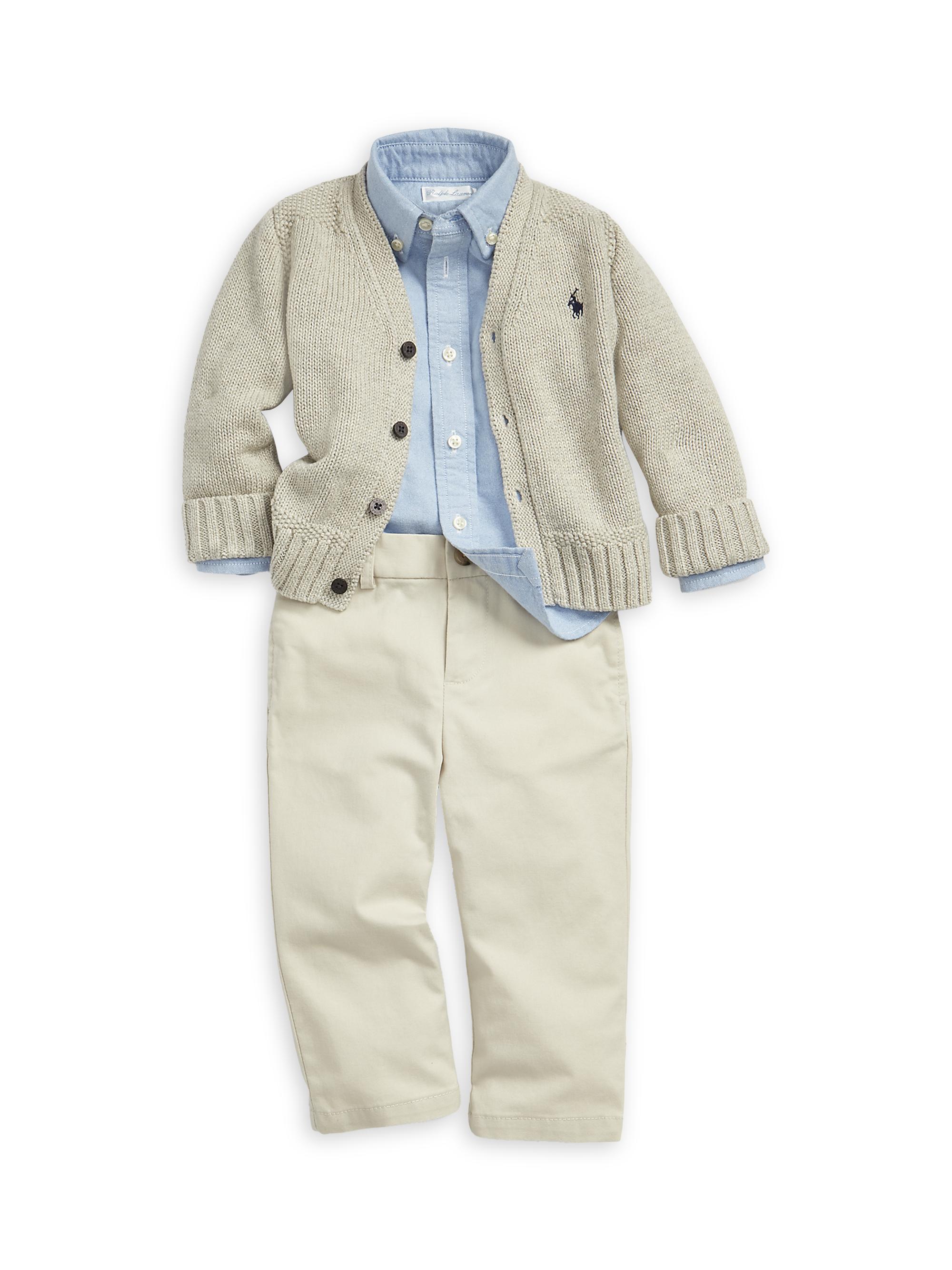 Polo Ralph Lauren Baby Boy's Combed Cotton Button-Front Cardigan