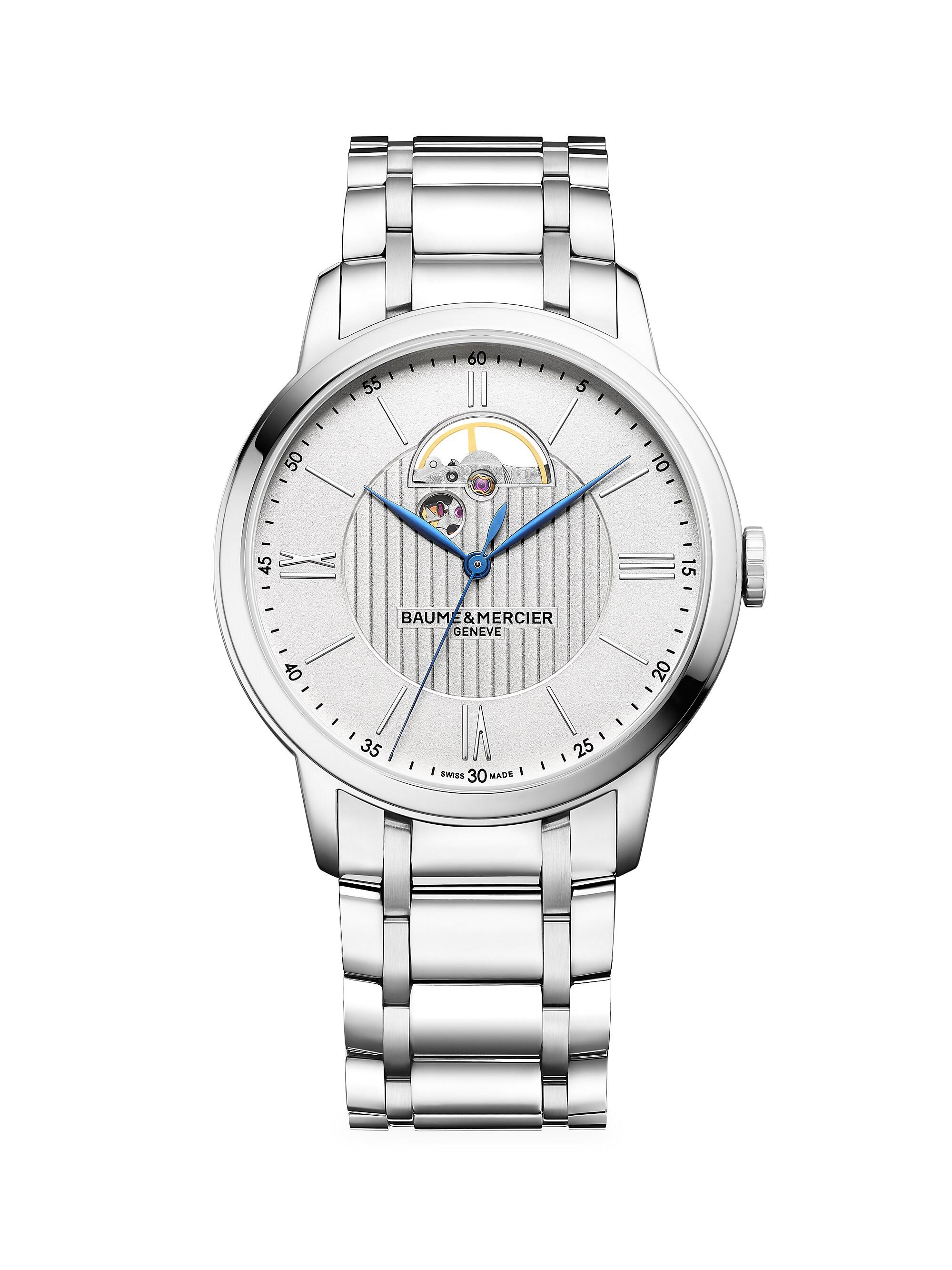 Baume & Mercier Women's Classima Stainless Steel Bracelet Open Balance Aperture Watch - Stainless Steel