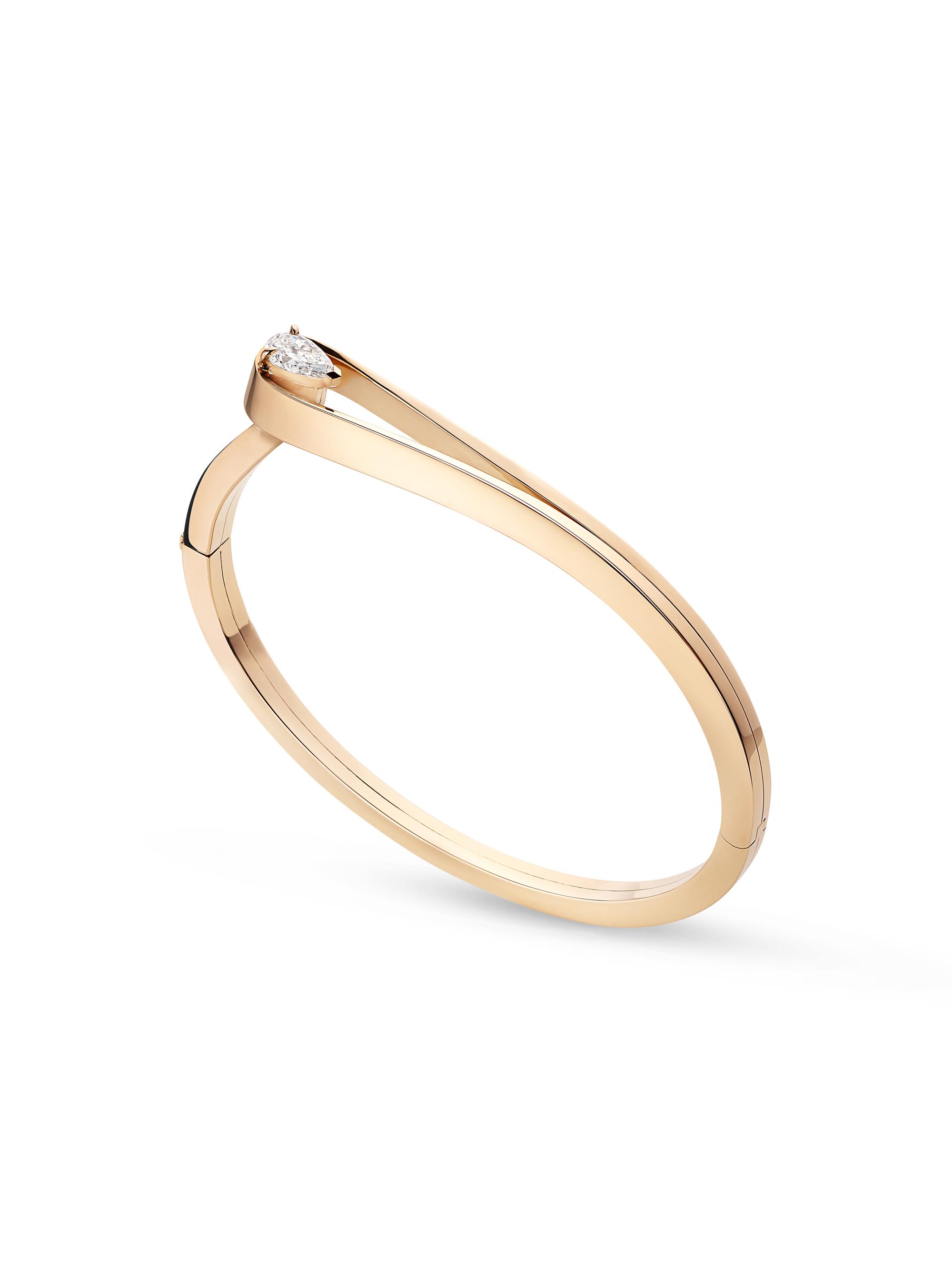 Repossi Women's Serti Inversé 18K Rose Gold & Diamond Bracelet - Pink Gold