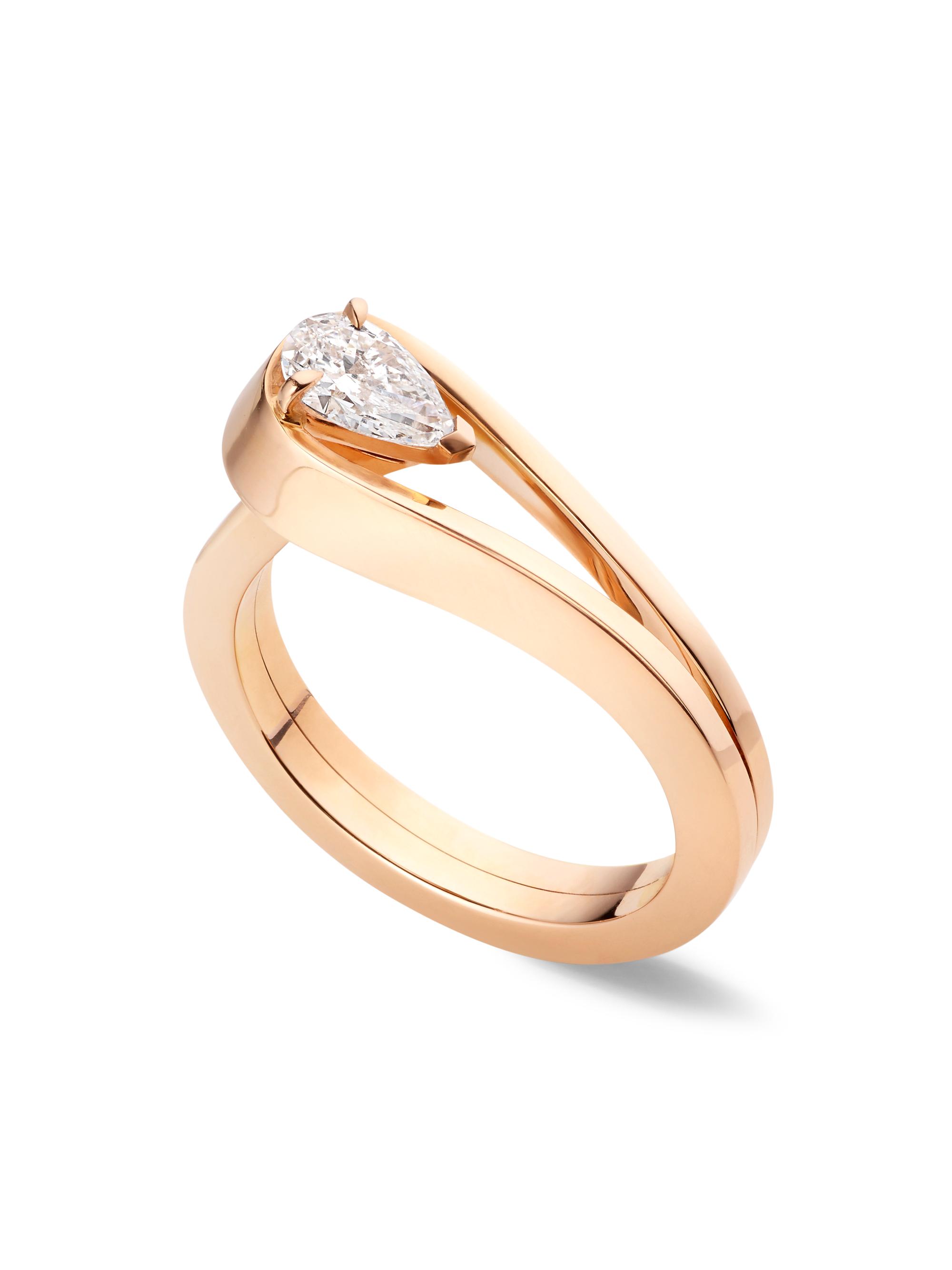 Repossi Women's Serti Inversé 18K Rose Gold & Diamond Ring