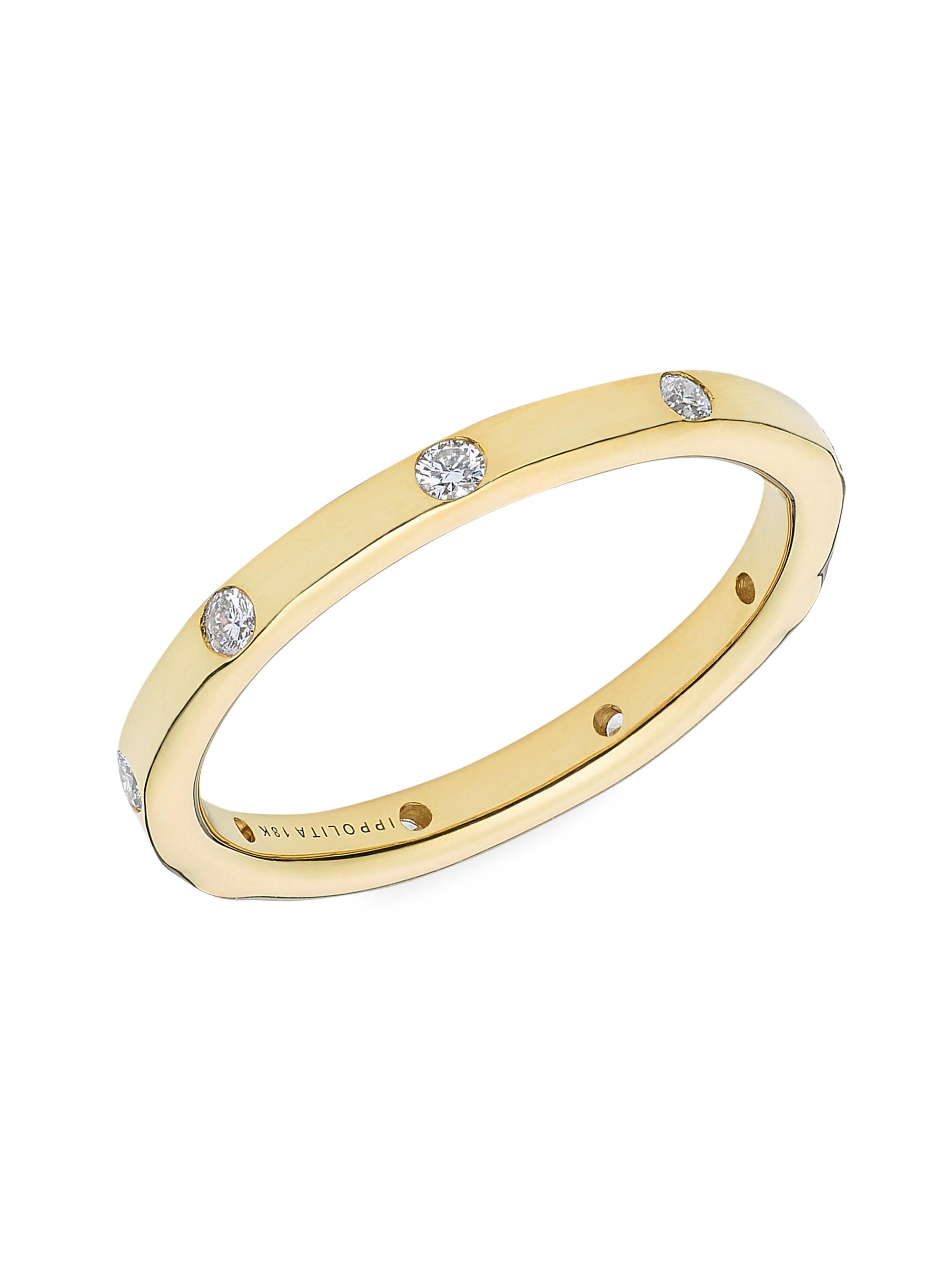 Ippolita Women's Stardust 18K Yellow Gold & Diamond Ring