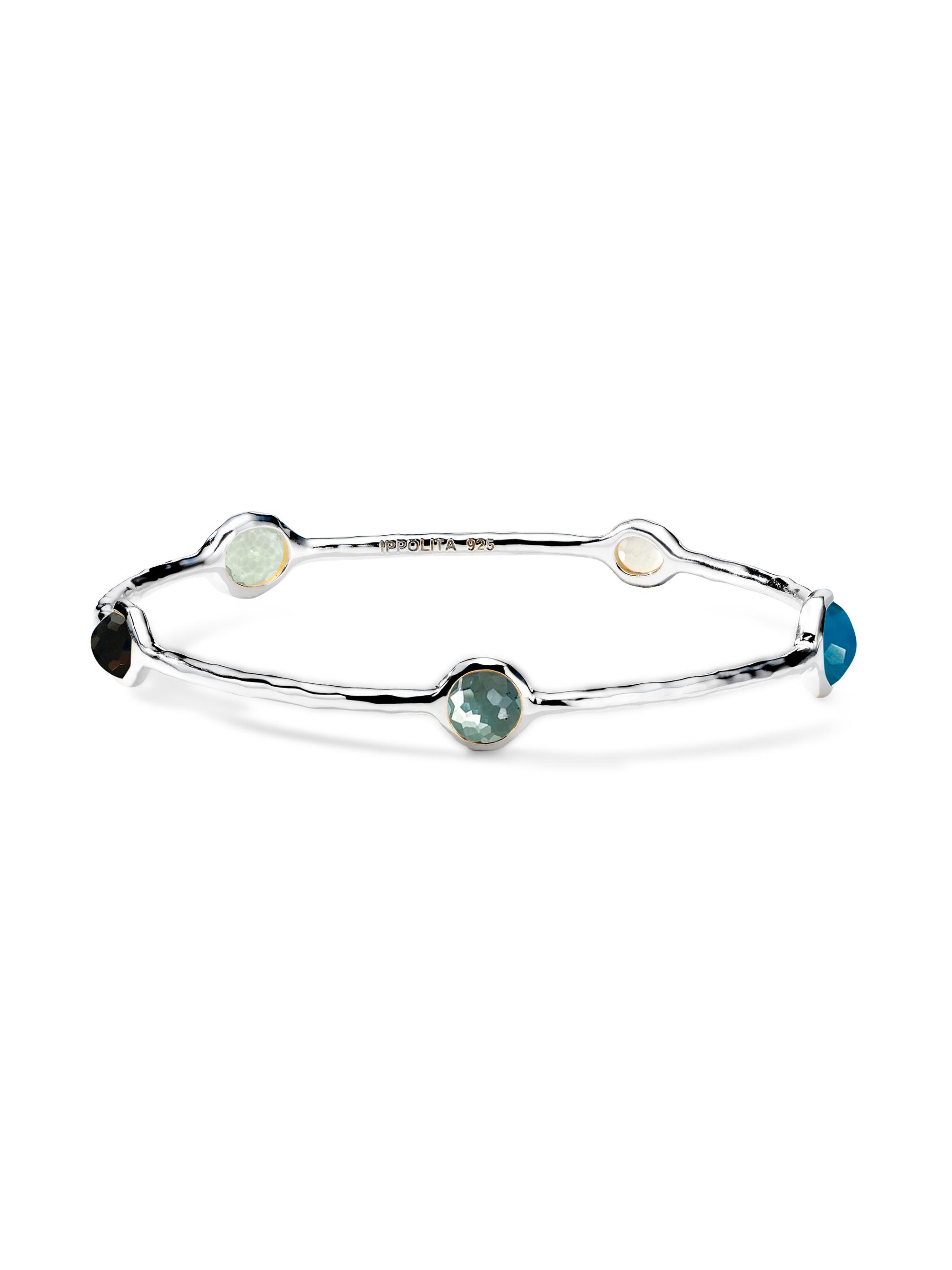 Ippolita Women's Wonderland Sterling Silver, Doublet & Onyx 5-Station Bangle - Grey