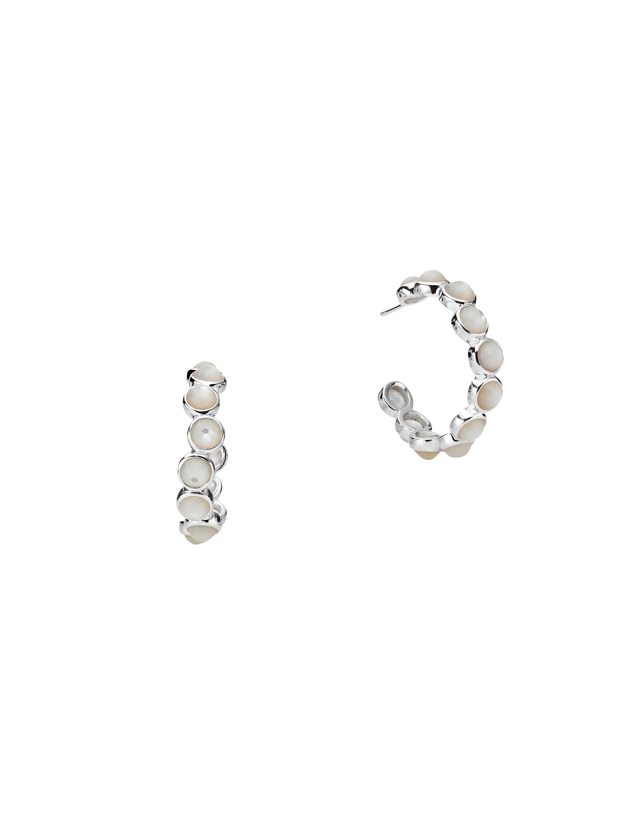 Ippolita Women's Lollipop Sterling Silver & Mother-Of-Pearl All-Stone Mini Hoop Earrings - Silver