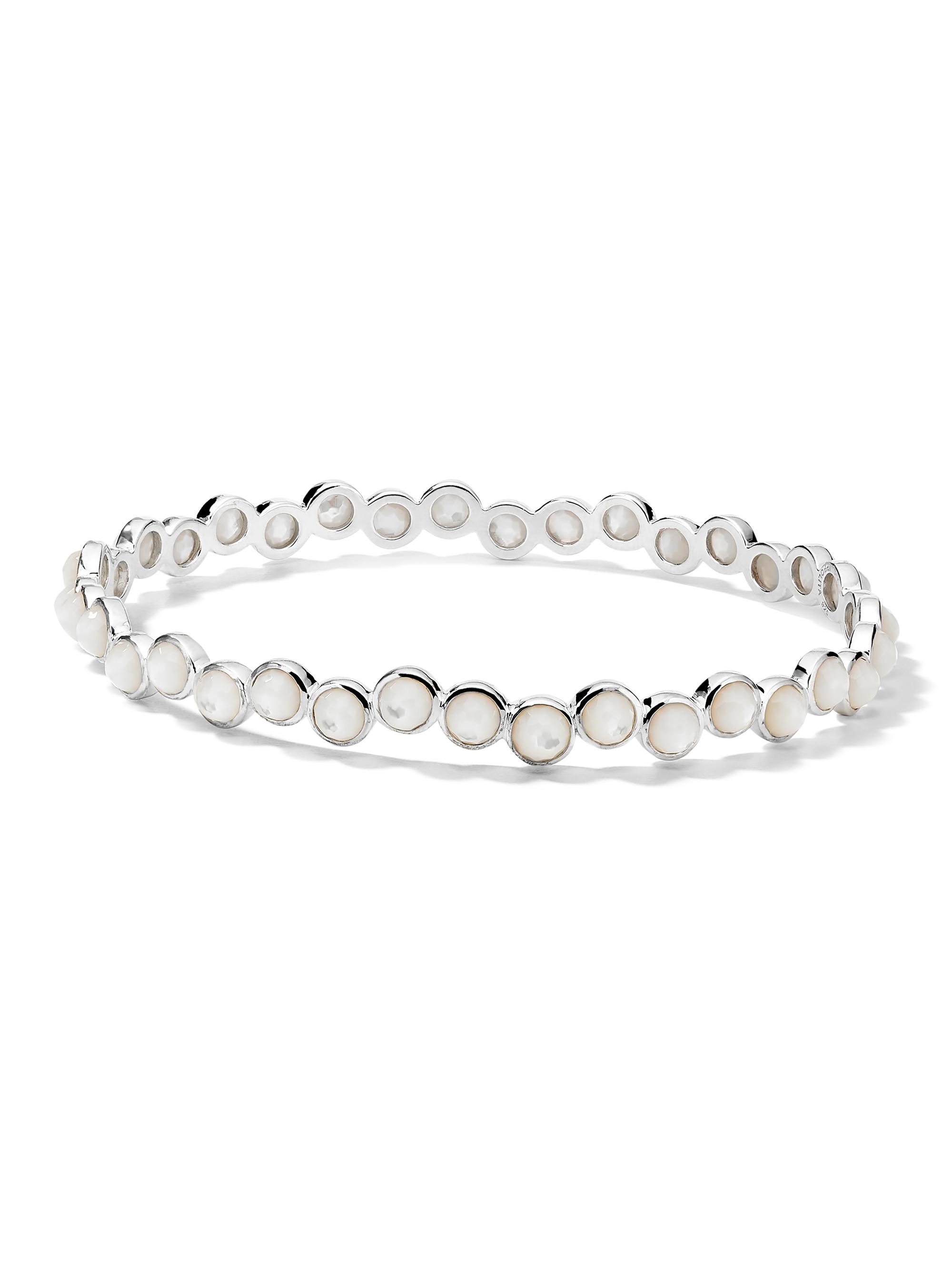 Ippolita Women's Lollipop Sterling Silver & Mother-Of-Pearl All-Stone Bangle - Silver