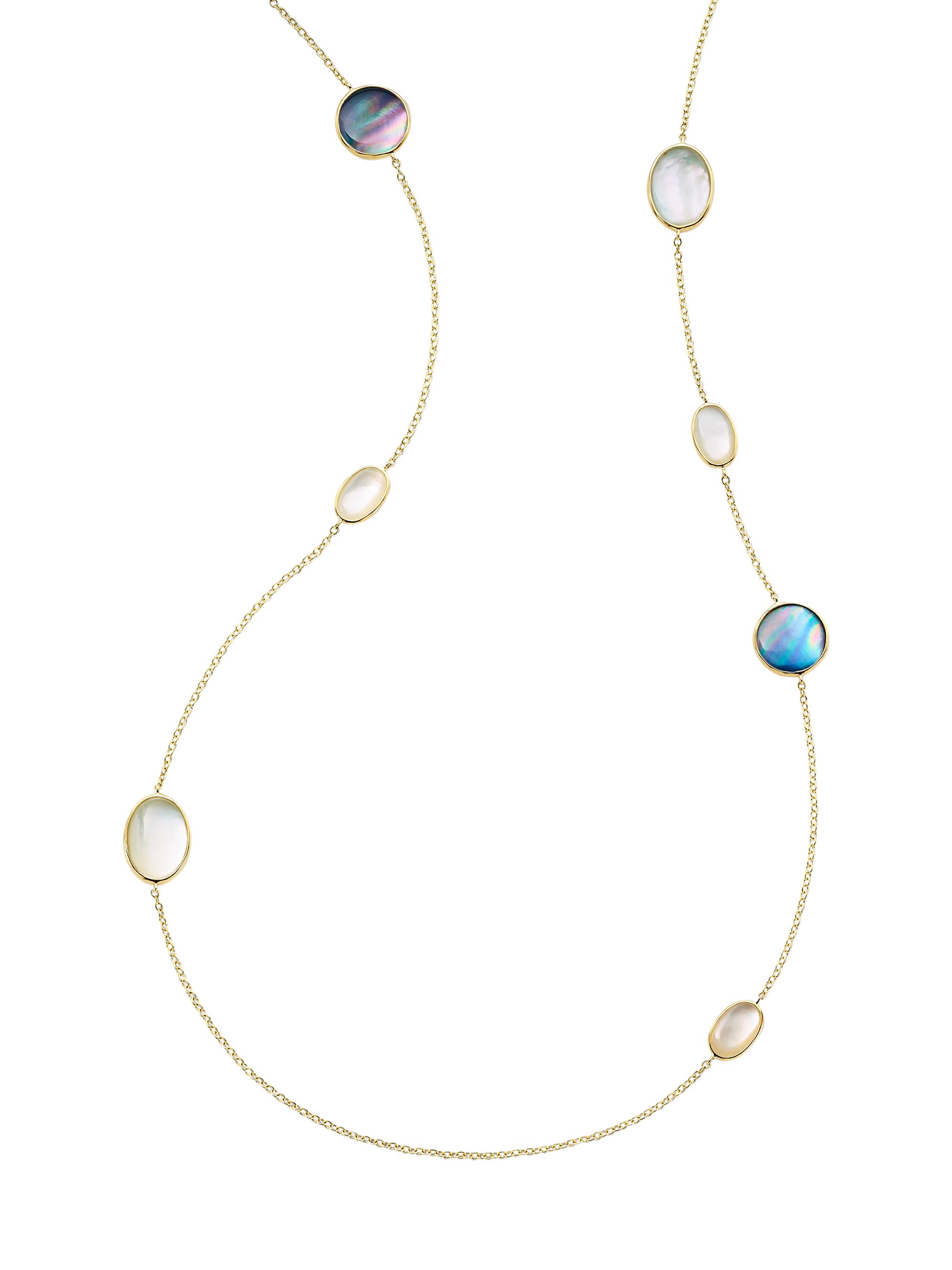 Ippolita Women's 18K Rock Candy 18K Yellow Gold, Rock Crystal & Mother-Of-Pearl Long Chain Necklace - Gold