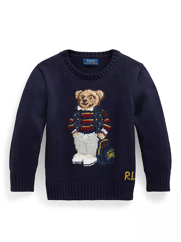 Shop Polo Ralph Lauren Little Boy's & Boy's Polo Bear Sweater