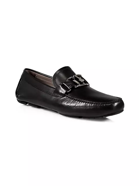 Black Leather LV Loafers Shoes, Size: 7-8-9-10