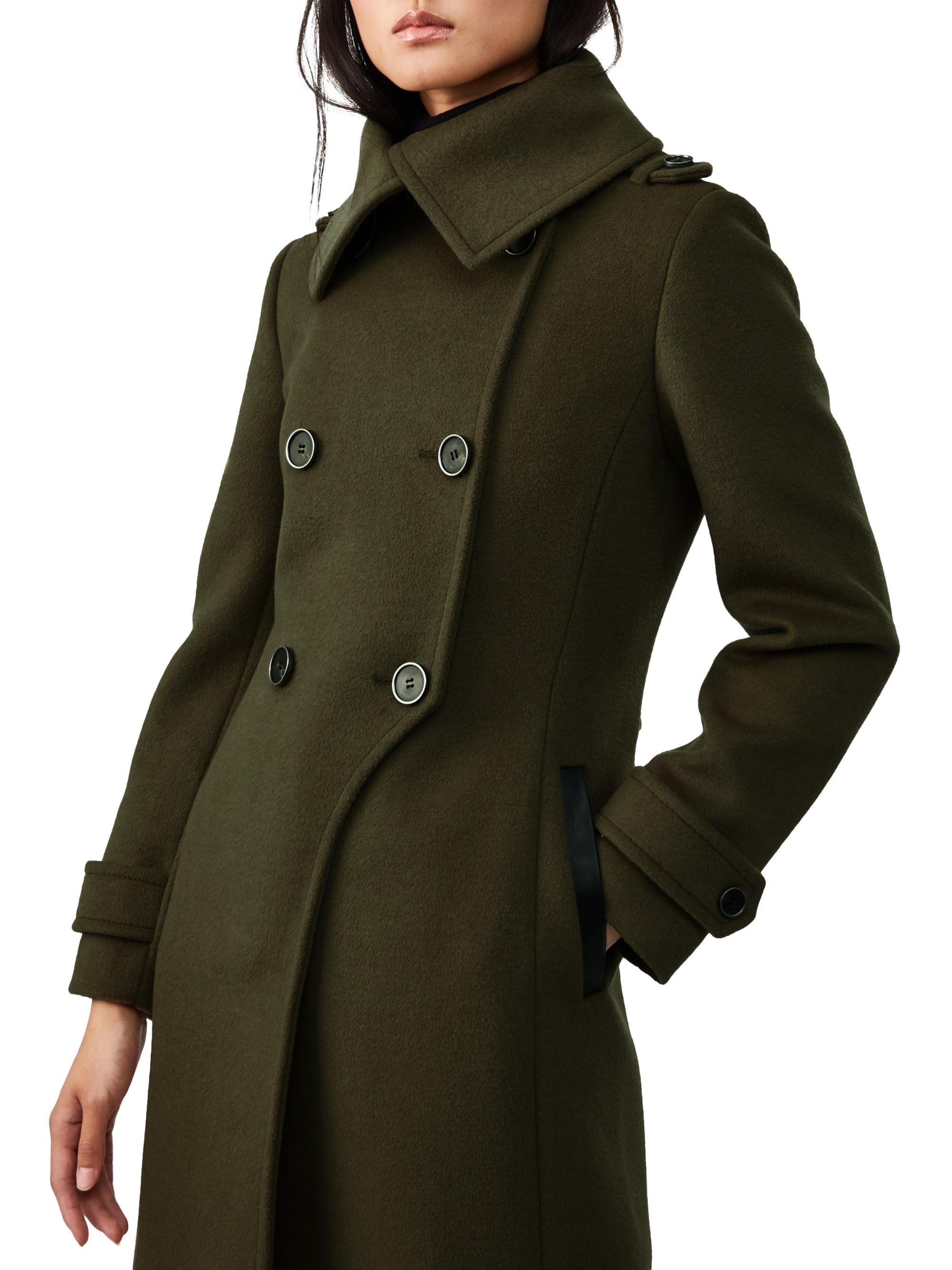 mackage elodie wool blend military coat