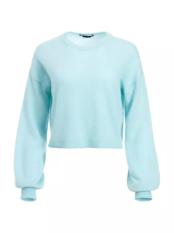 Ansley Puff-Sleeve Crop Sweater