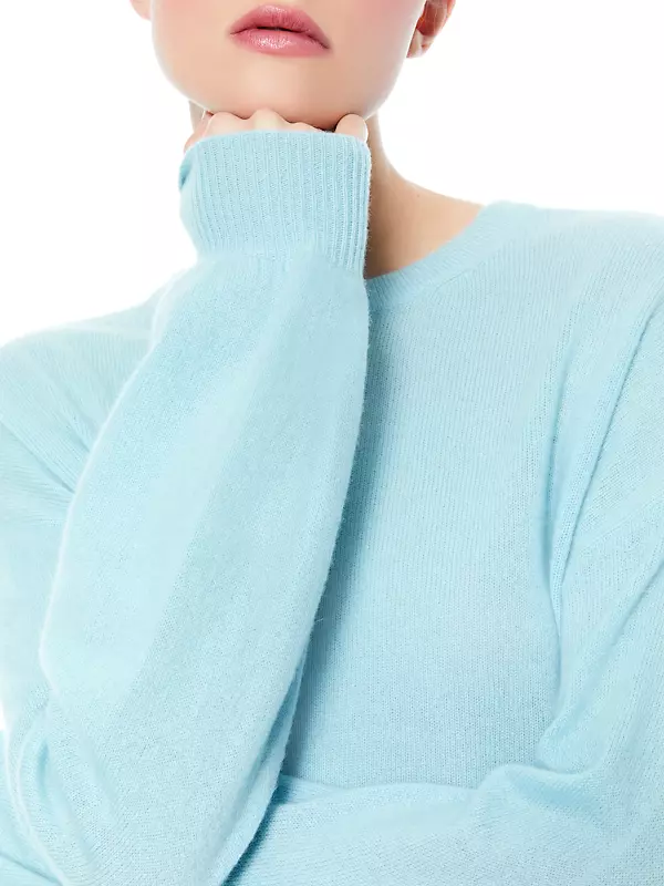 Ansley Puff-Sleeve Crop Sweater