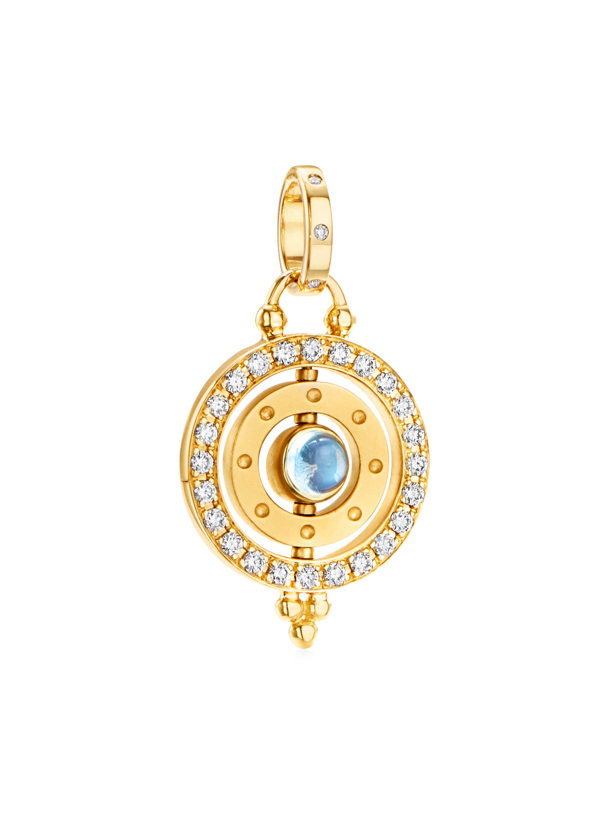 Temple St. Clair Women's Celestial 18K Yellow Gold Diamond Orbit Pendant - Yellow Gold