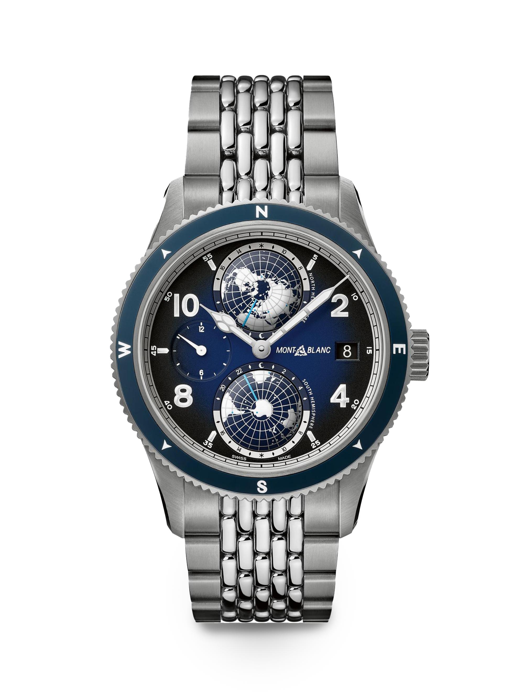 Montblanc Men's  1858 Geosphere Titanium & Stainless Steel Bracelet Watch